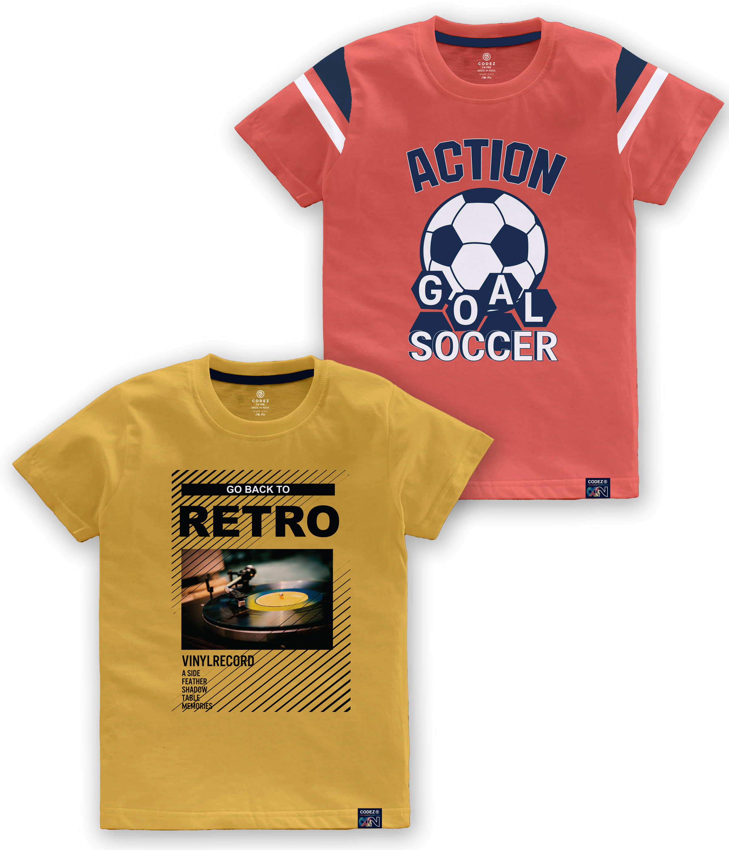 CODEZ Pack of 5 Boys Cotton Blend T-Shirt ( Multi Color )