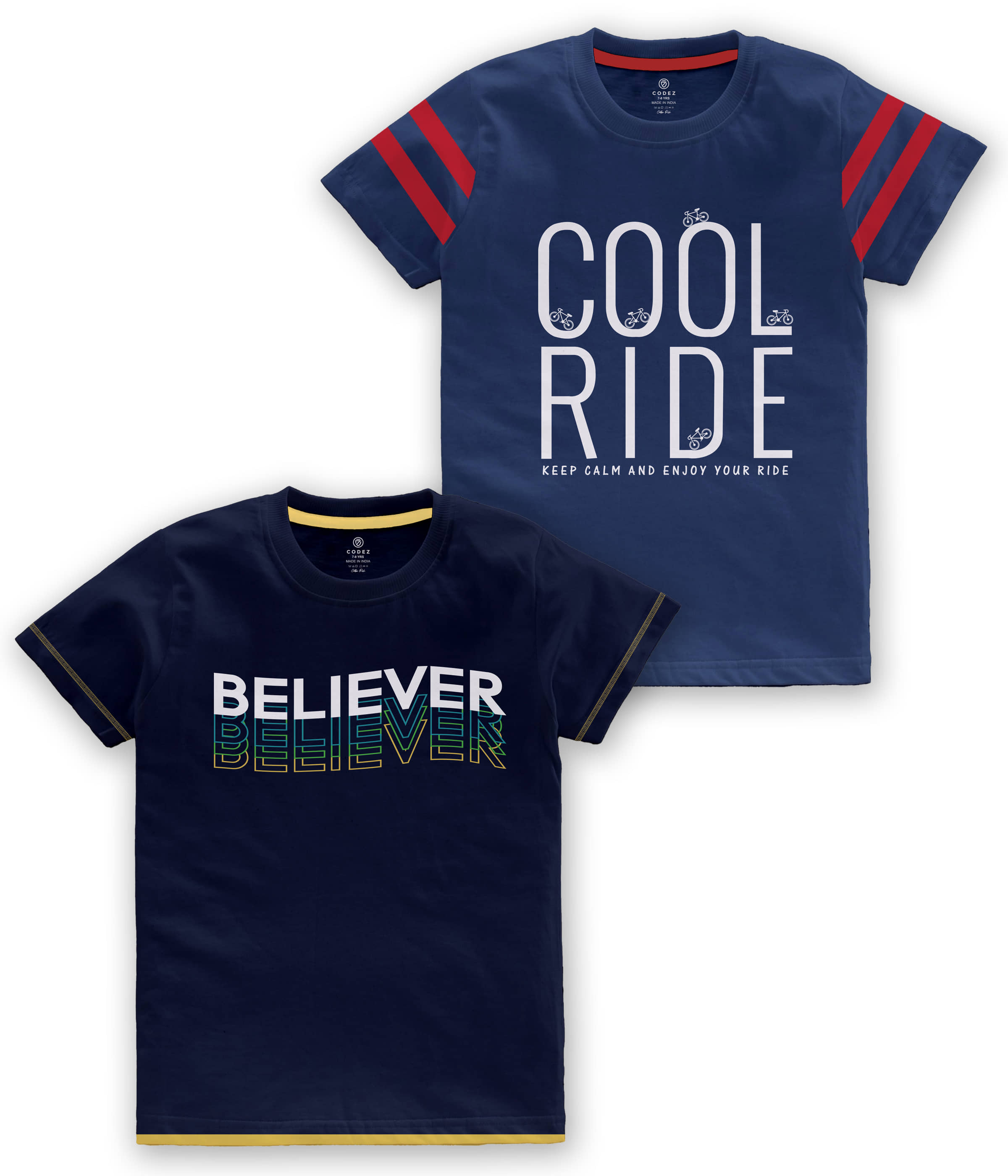 CODEZ Pack of 1 Boys Cotton Blend Polo T-Shirt ( Multi Color )