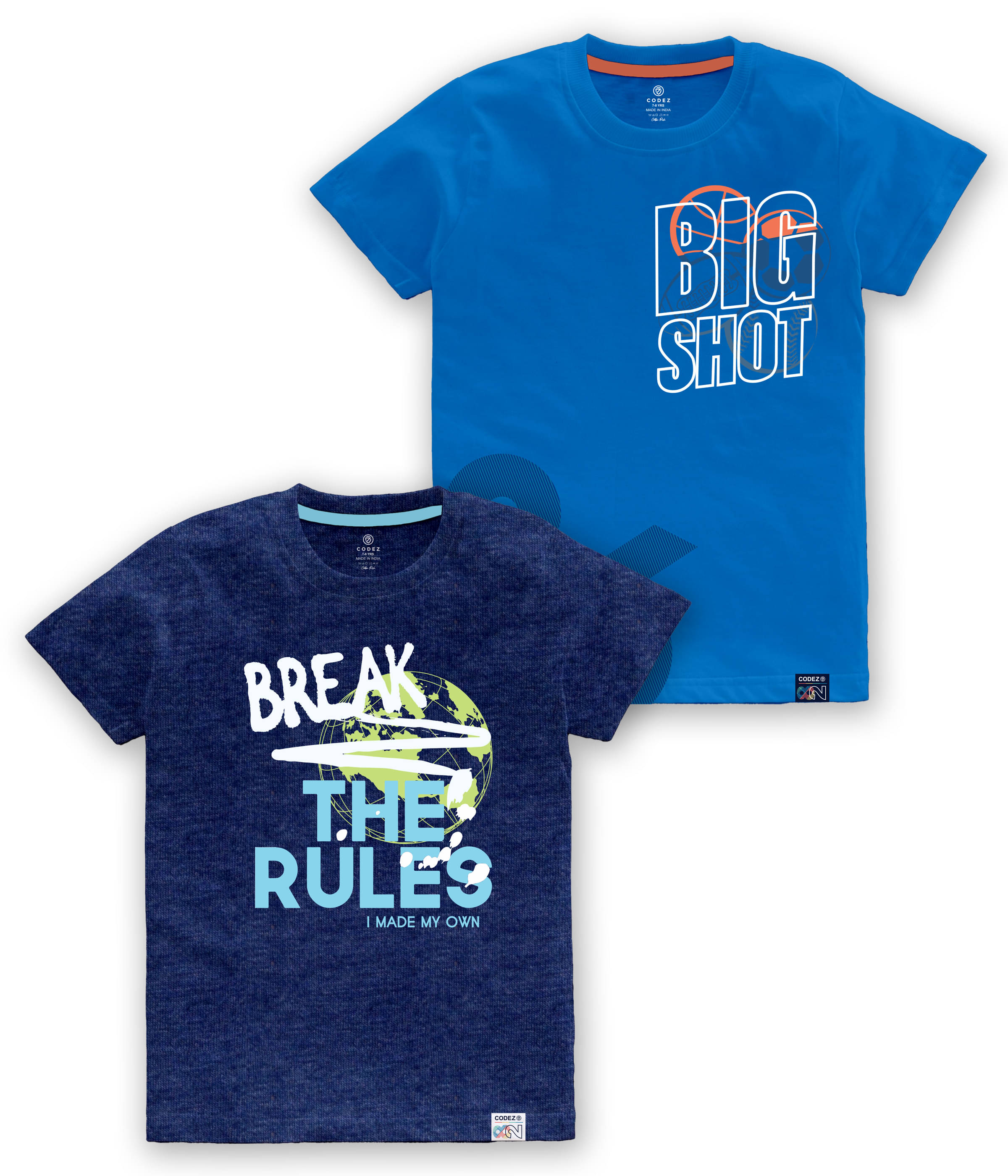     			CODEZ Pack of 1 Boys Cotton Blend T-Shirt ( Multi Color )