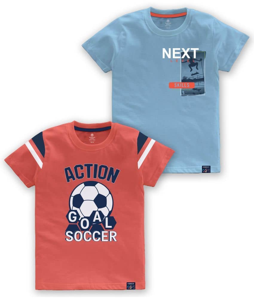 CODEZ Pack of 3 Boys Cotton Blend T-Shirt ( Multi Color )