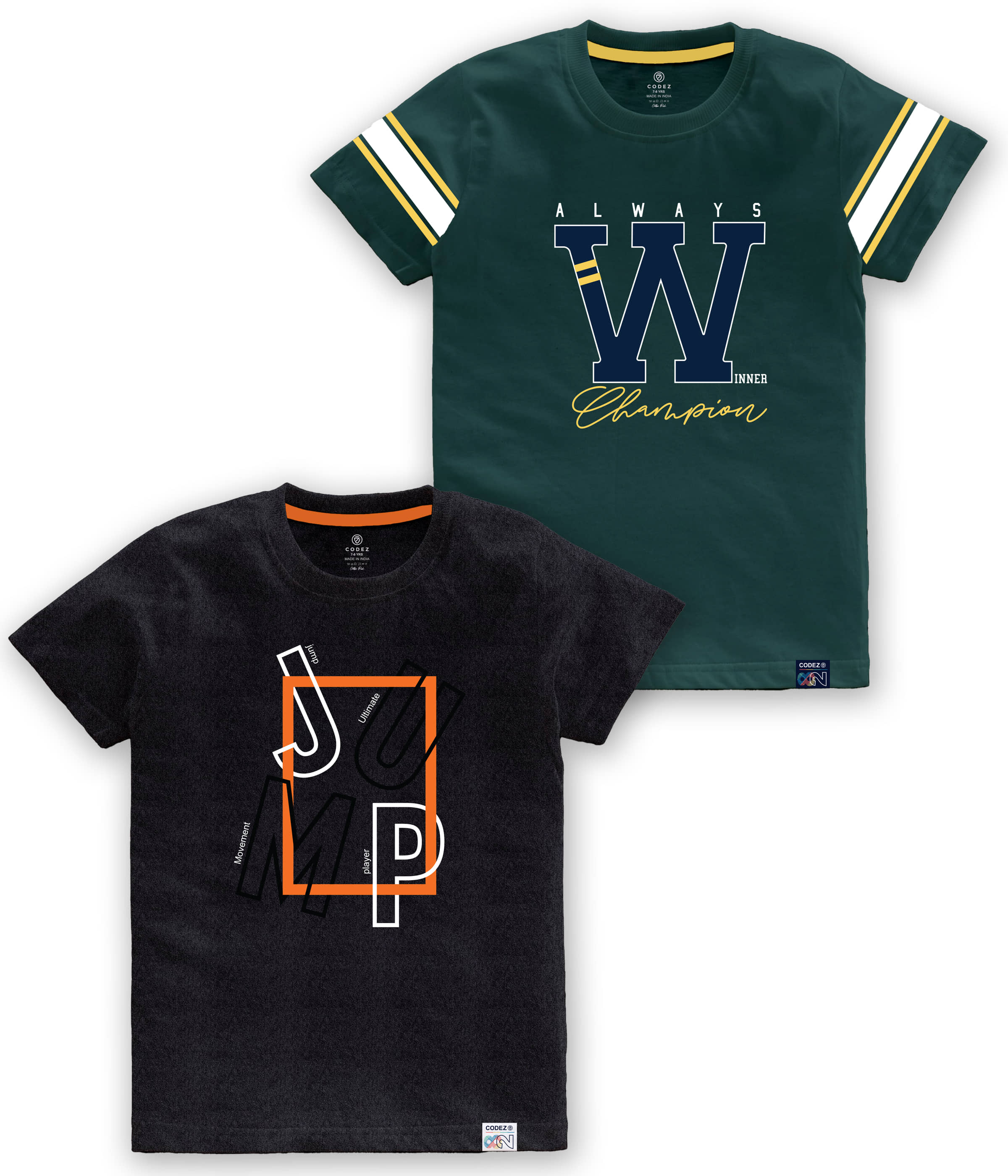 CODEZ Pack of 5 Baby Boys Cotton Blend T-Shirt ( Multi Color )