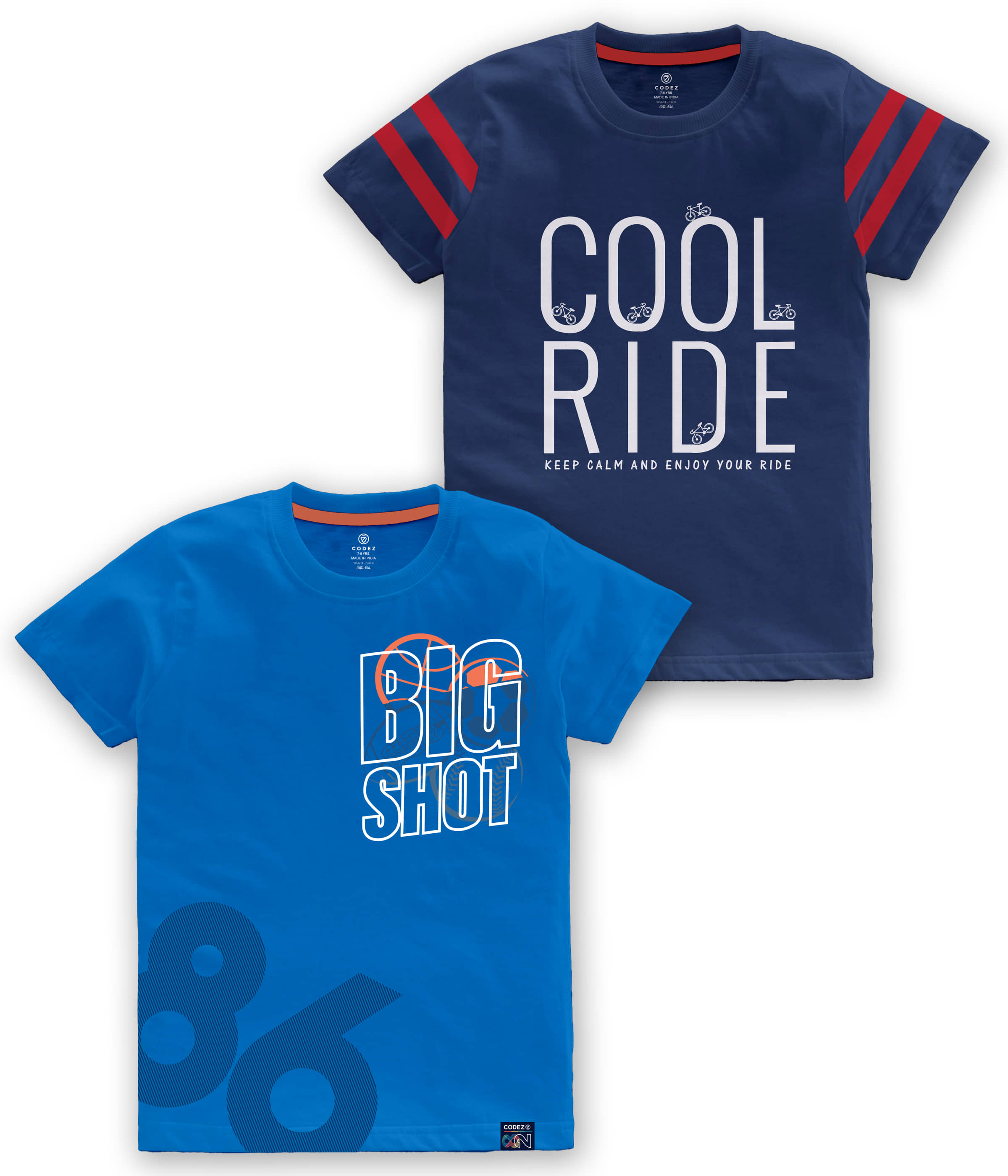 CODEZ Pack of 1 Boys Cotton Blend T-Shirt ( Multi Color )