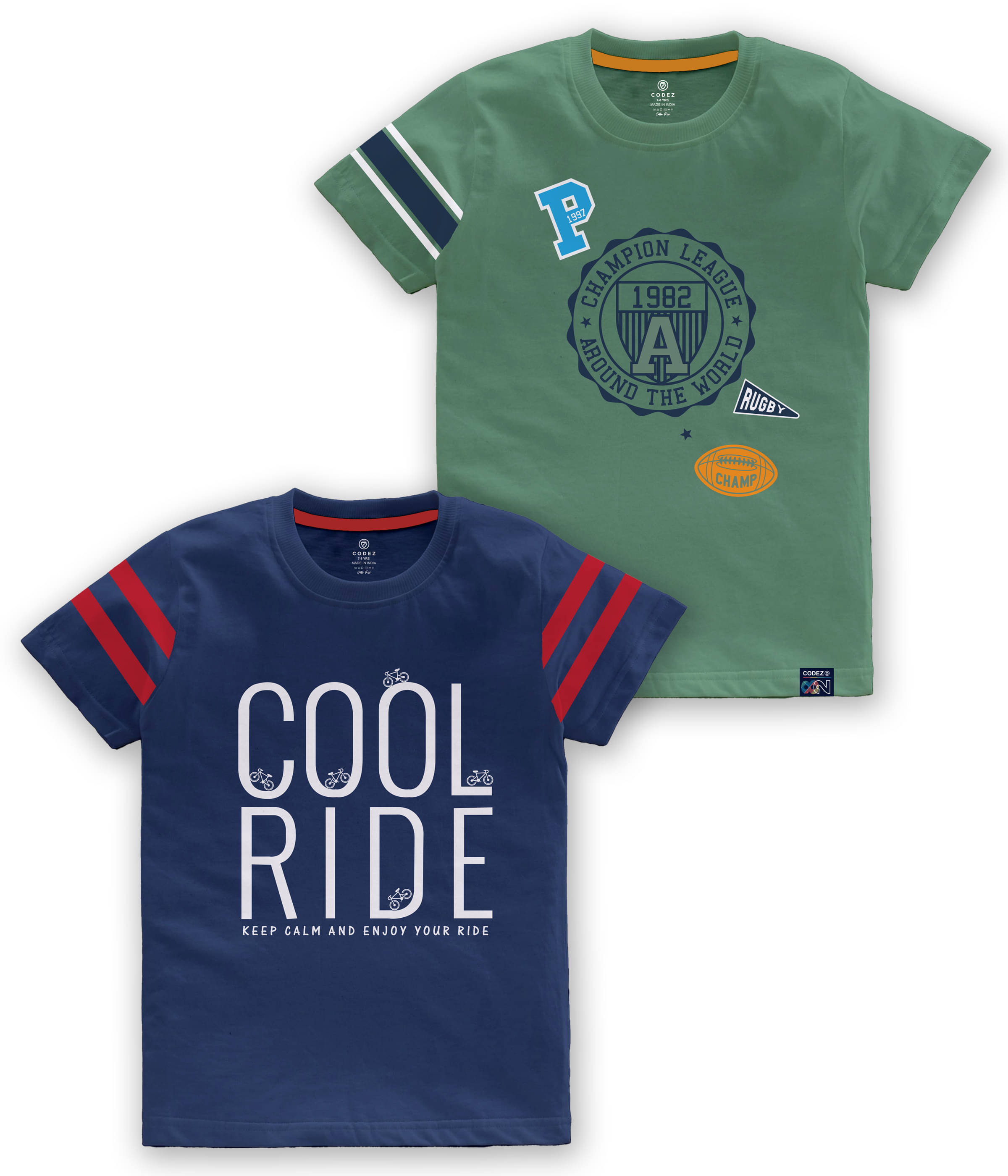    			CODEZ Pack of 1 Boys Cotton Blend T-Shirt ( Multi Color )