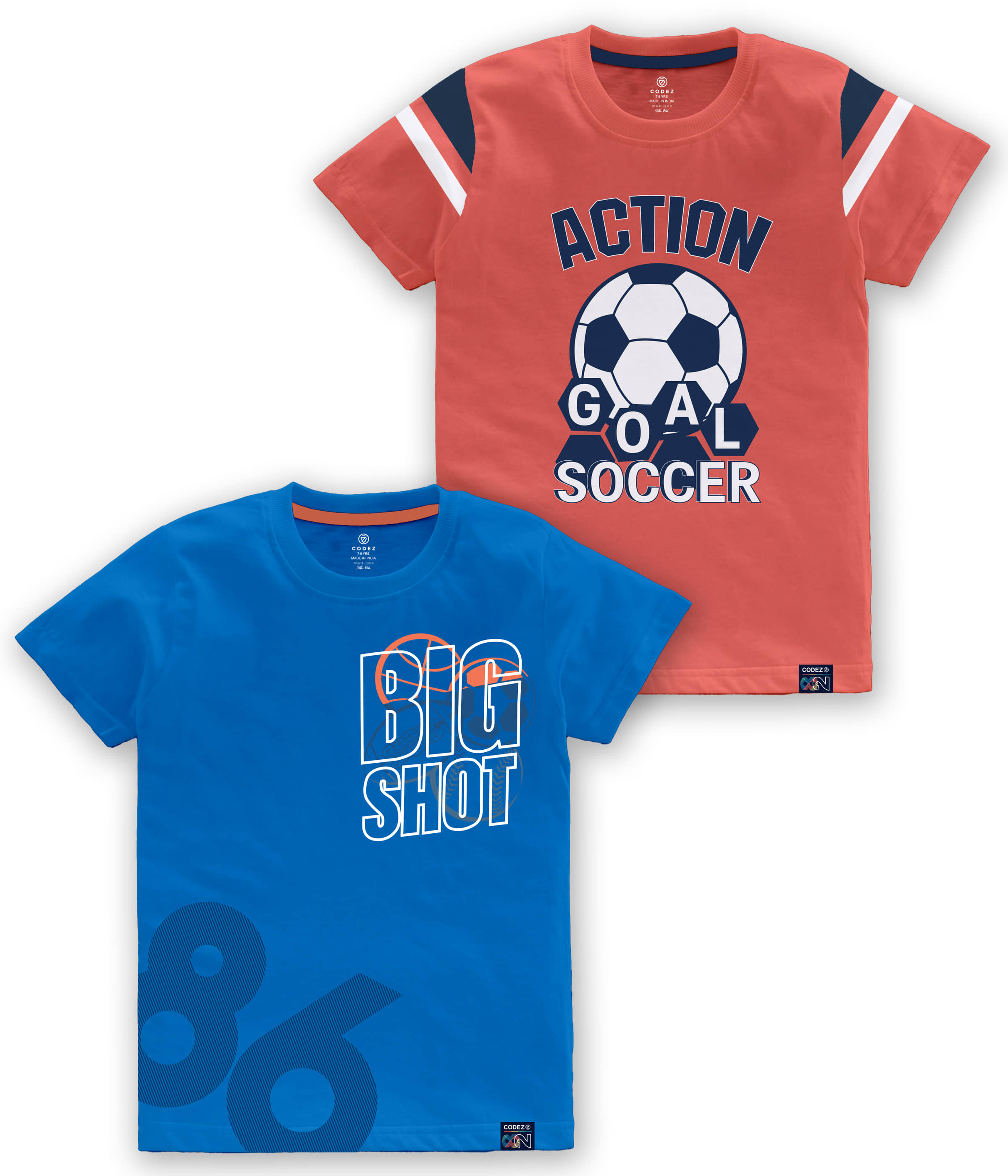 CODEZ Pack of 1 Boys Cotton Blend T-Shirt ( Multi Color )