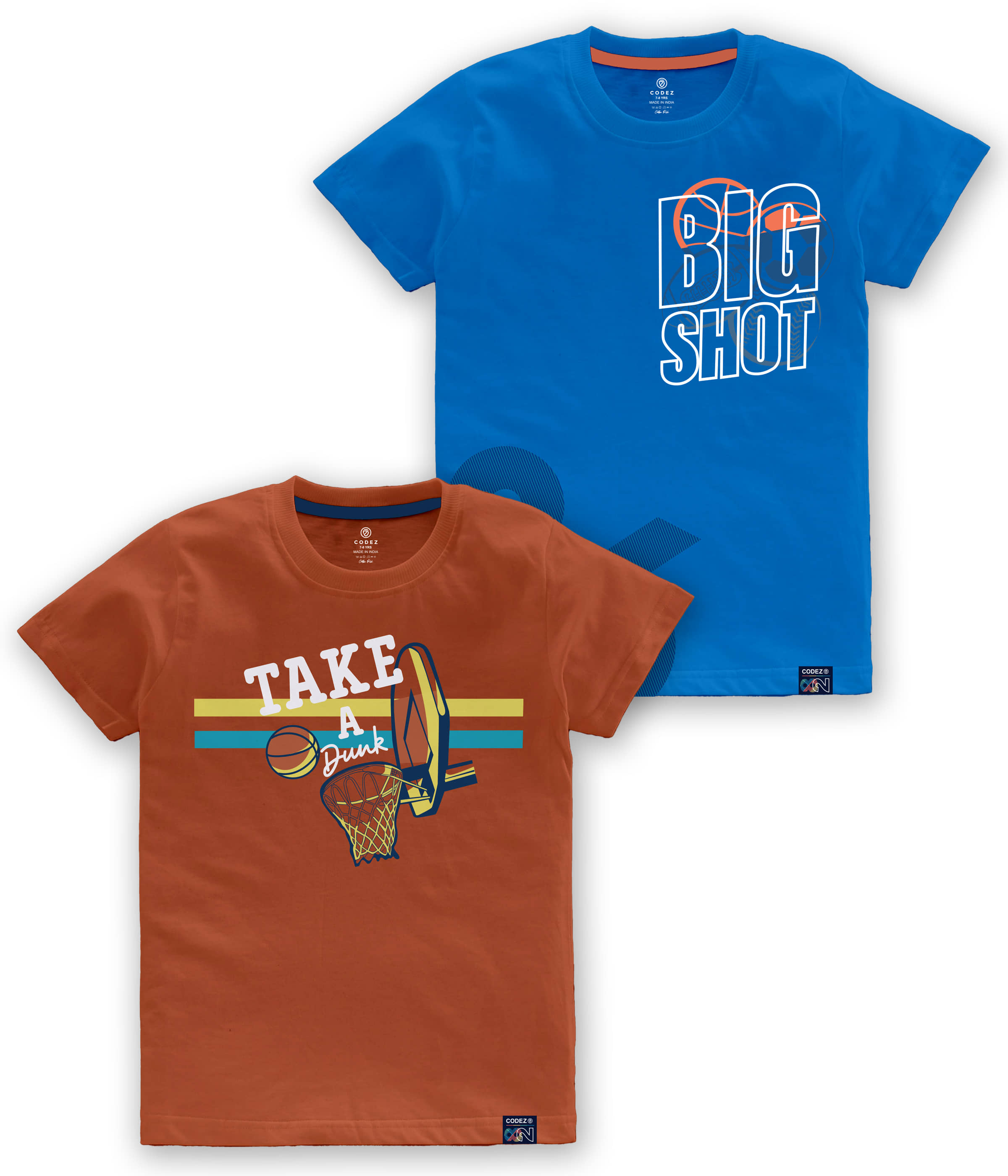 CODEZ Pack of 1 Boys Cotton Blend T-Shirt ( Multi Color )