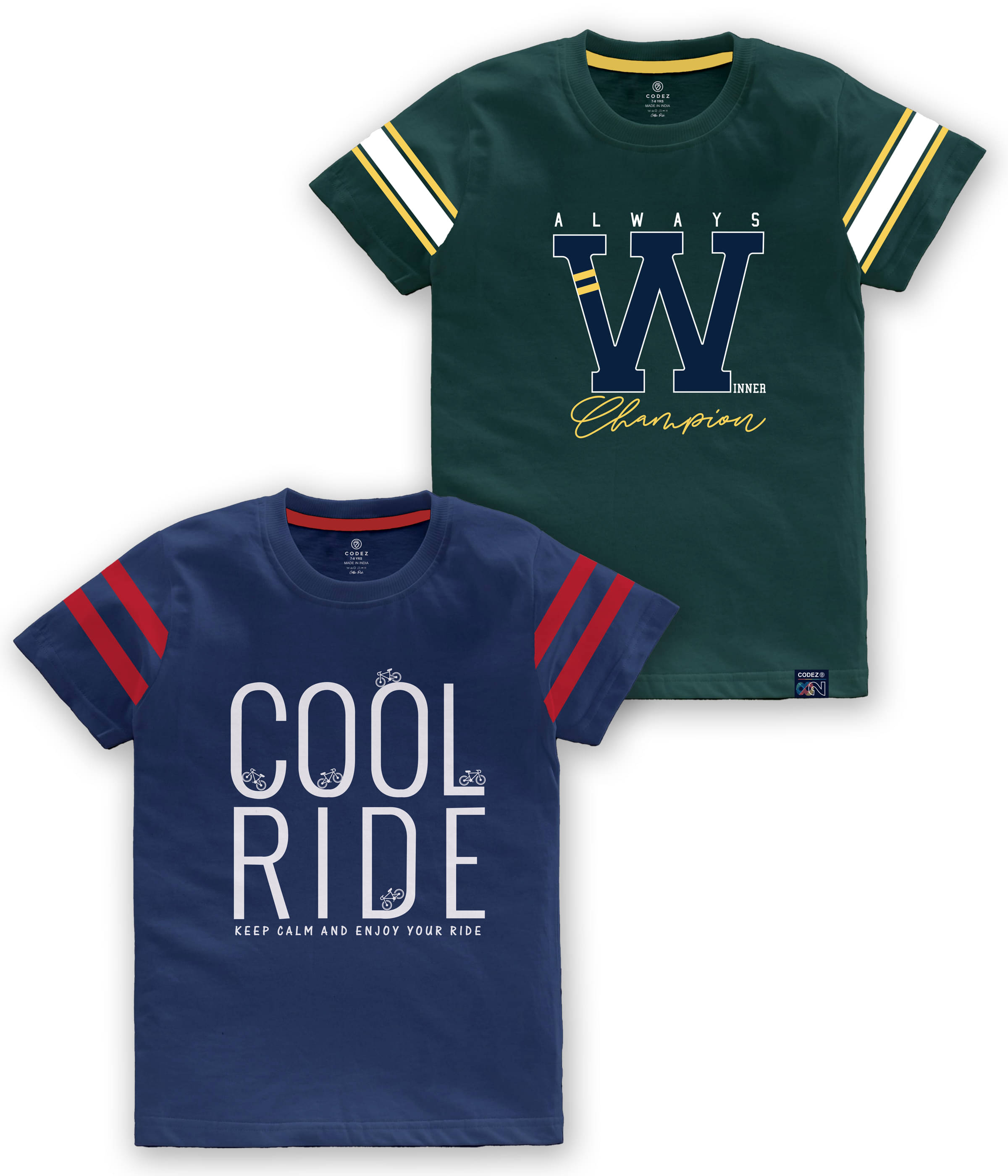     			CODEZ Pack of 1 Boys Cotton Blend T-Shirt ( Multi Color )