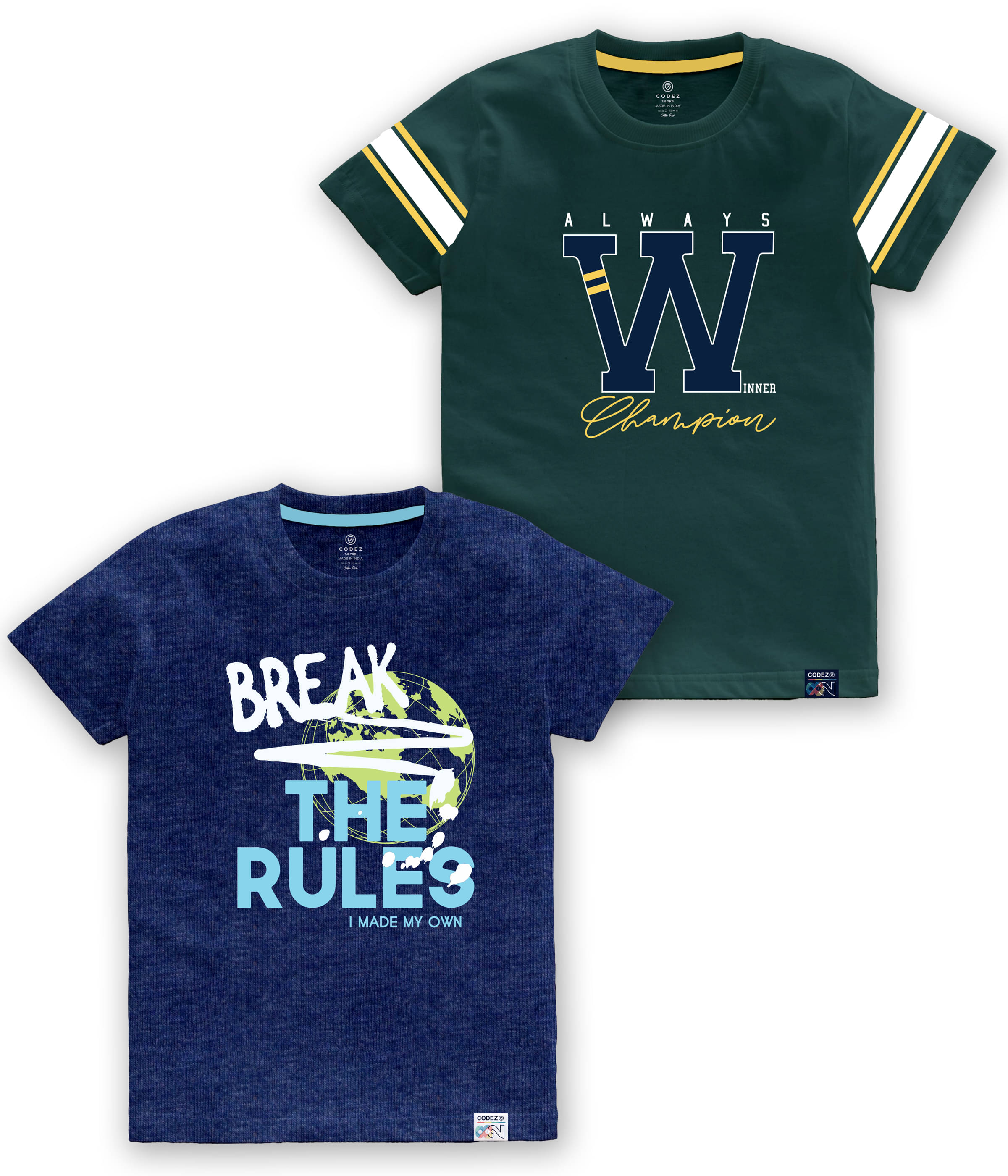     			CODEZ Pack of 1 Boys Cotton Blend T-Shirt ( Multi Color )