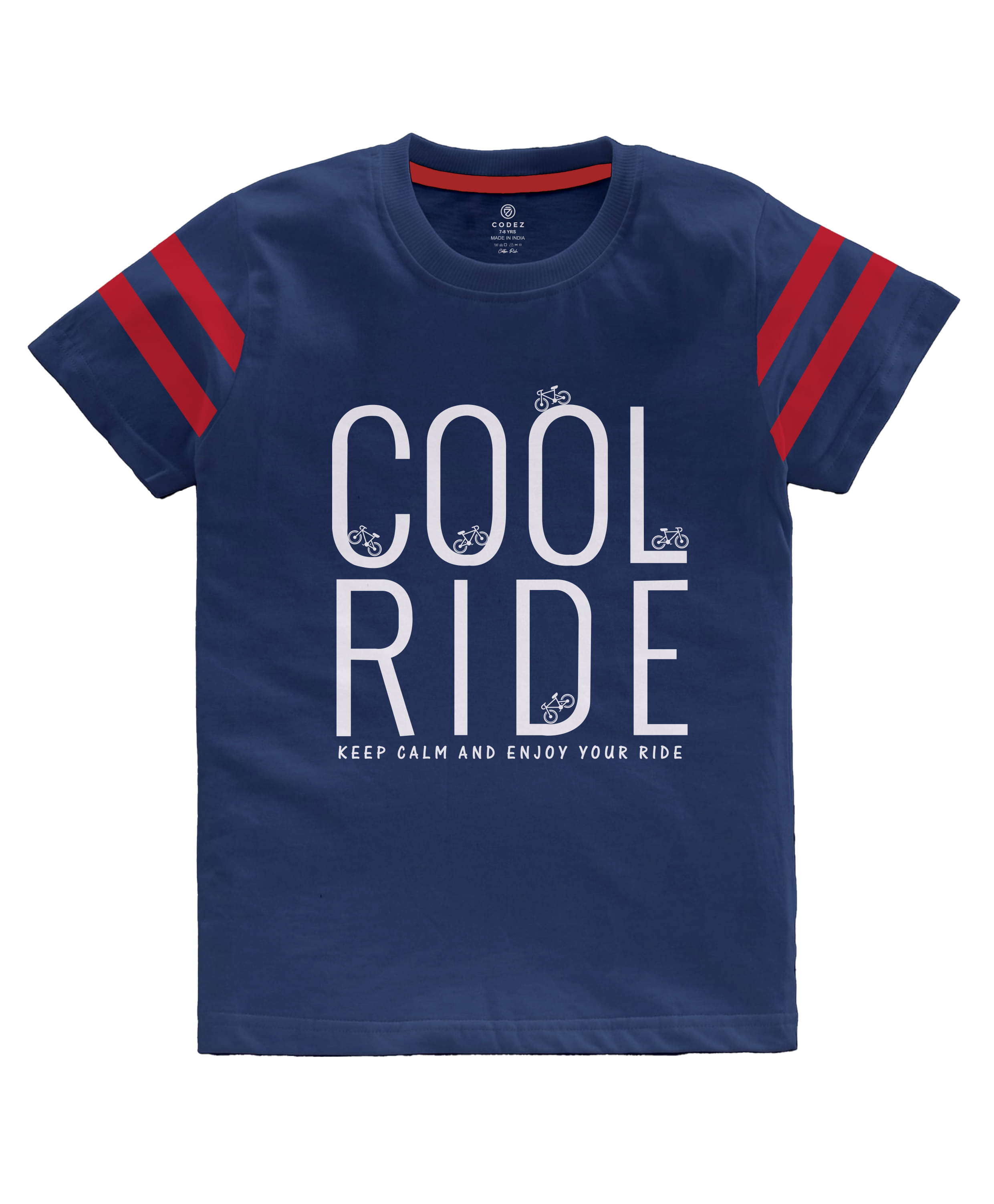     			CODEZ Pack of 1 Boys Cotton Blend T-Shirt ( Navy )