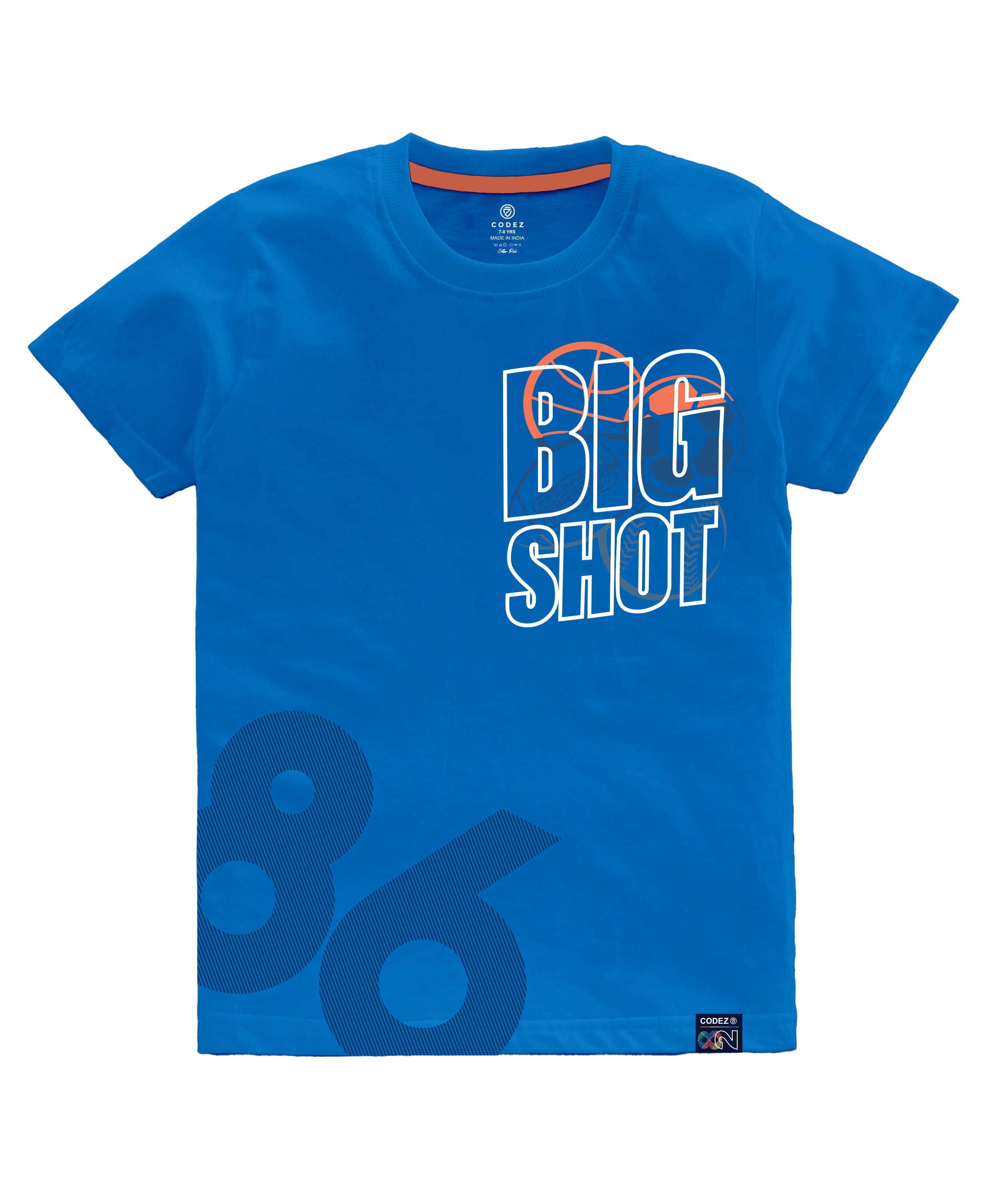     			CODEZ Pack of 1 Boys Cotton Blend T-Shirt ( Royal Blue )
