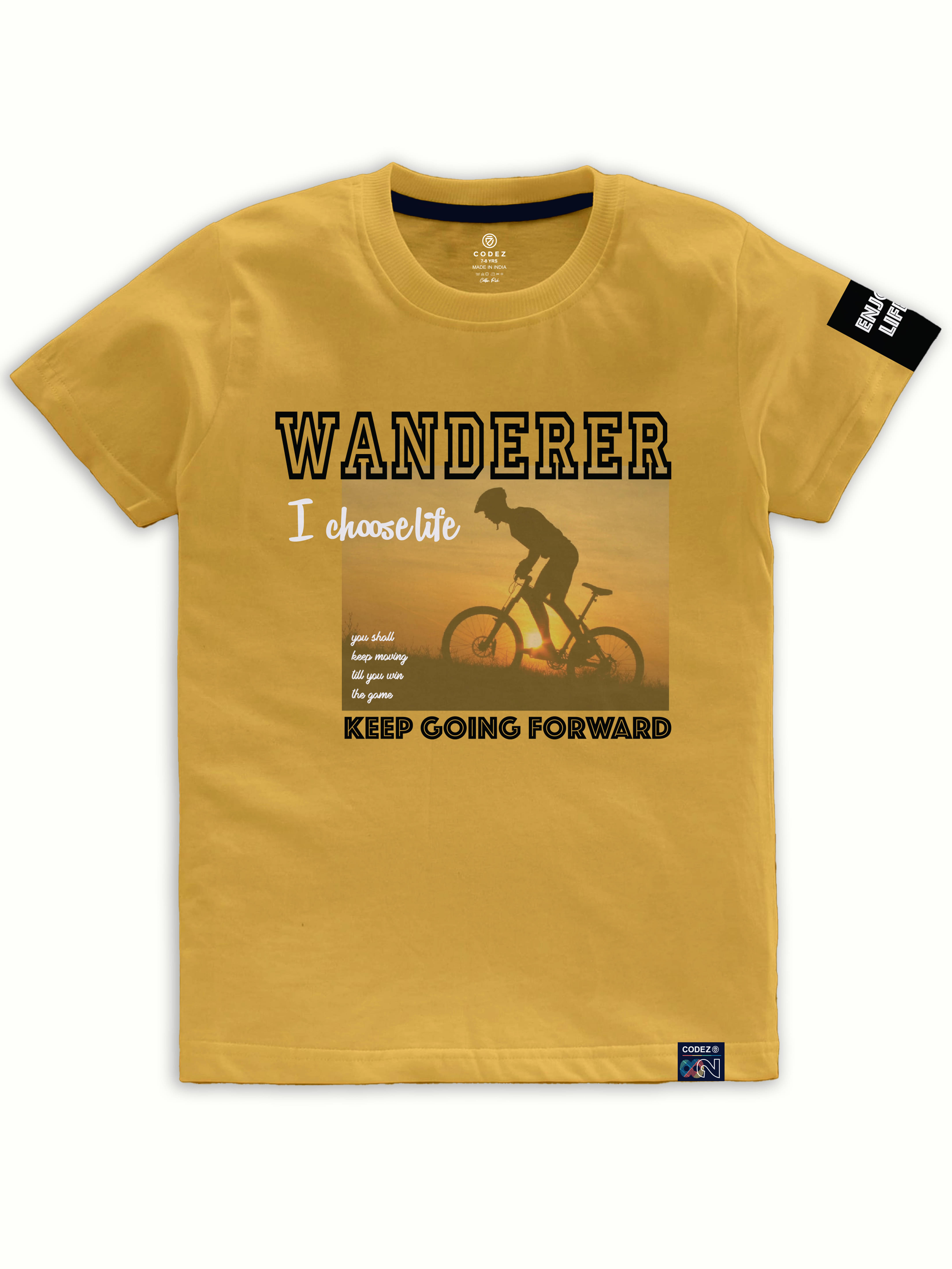     			CODEZ Pack of 1 Boys Cotton Blend T-Shirt ( Yellow )