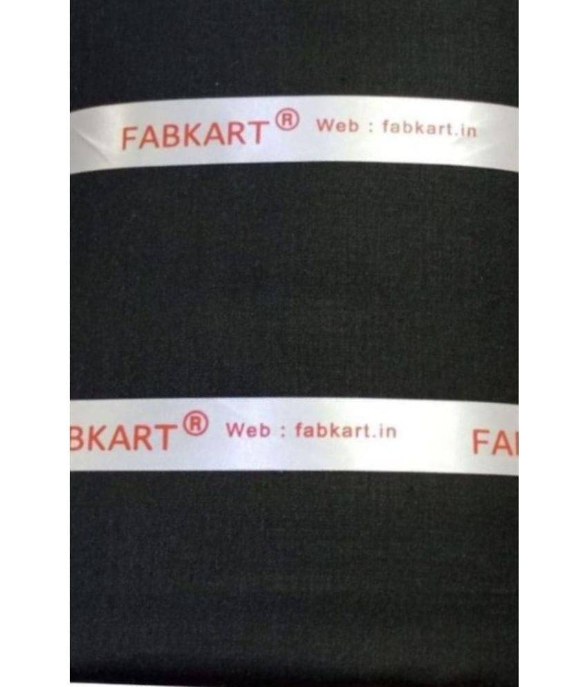     			Fabkart - Black Polyester Blend Men's Unstitched Shirt Piece ( Pack of 1 )