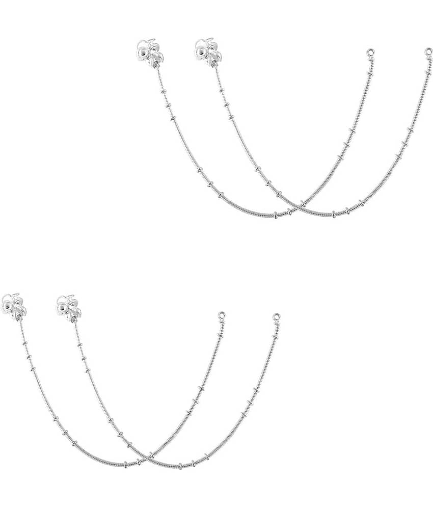 HEER COLLECTION - Silver Anklets ( Pack of 2 ) - Anklets | Buy online on ZillyBuy