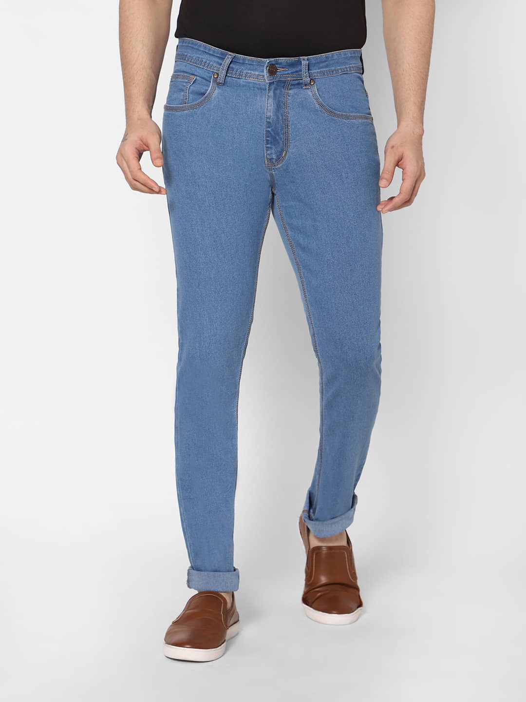 HJ HASASI - Blue Denim Slim Fit Men's Jeans ( Pack of 1 ) - Jeans | Buy online on ZillyBuy