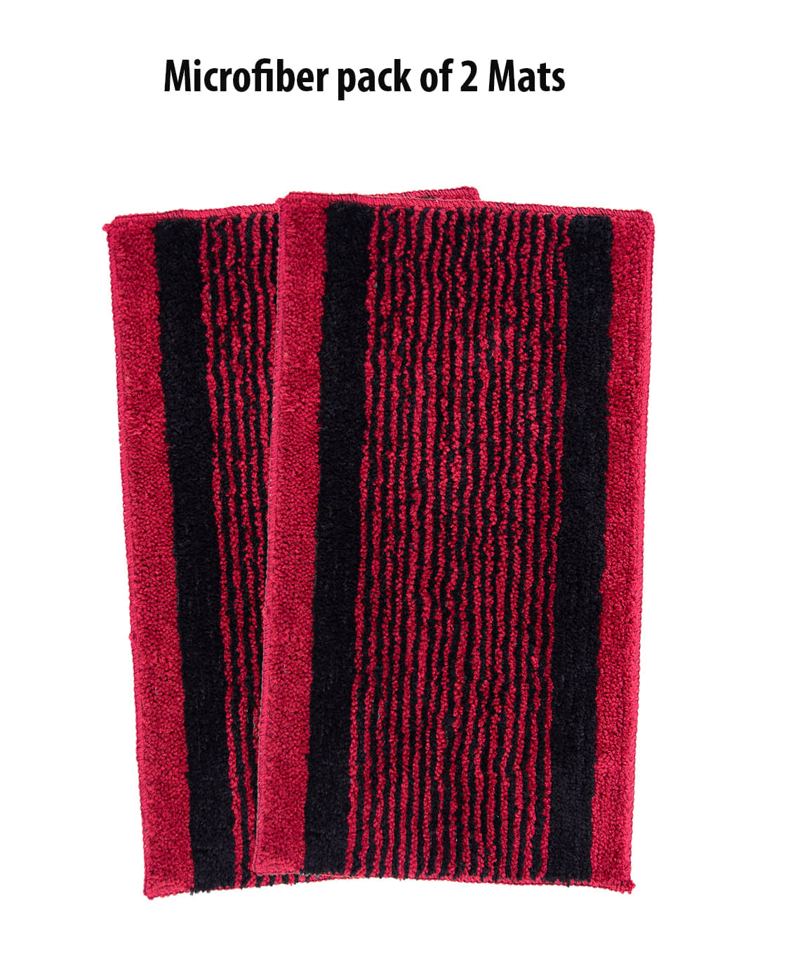     			Aazeem Antiskid Cotton Bath Mat 40x60 cm ( Pack of 2 )  Black