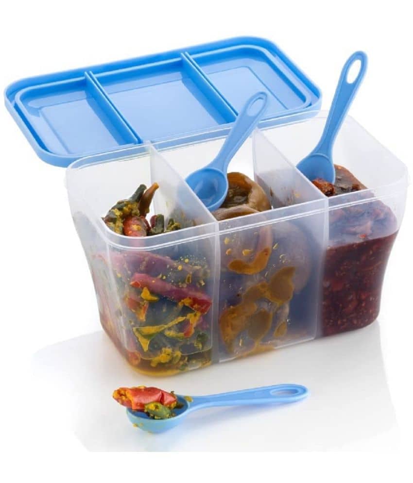 iview kitchenware - Dal/Food/Grocery Plastic Blue Pickle Container ( Set of 1 )