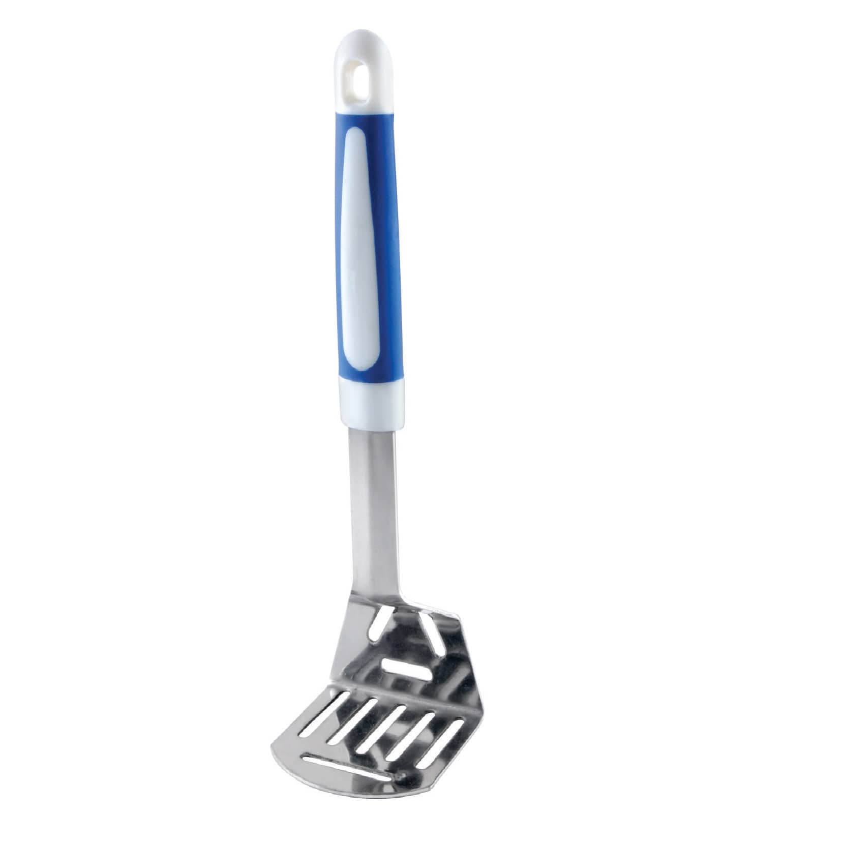 HomePro Kitchenware Potato Masher Stainless Steel Plastic Handle Pack of 1 (Blue)