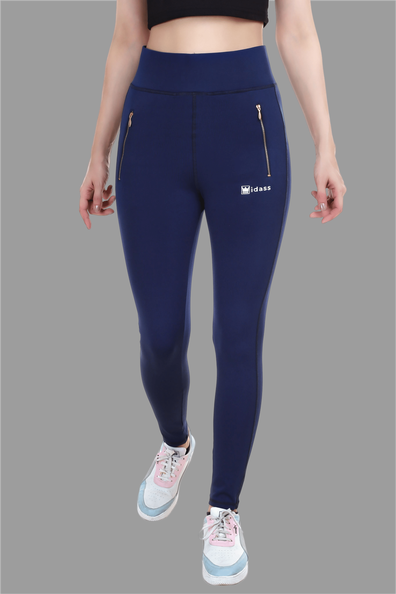     			IDASS - Lycra Slim Fit Blue Women's Tights ( Pack of 1 )