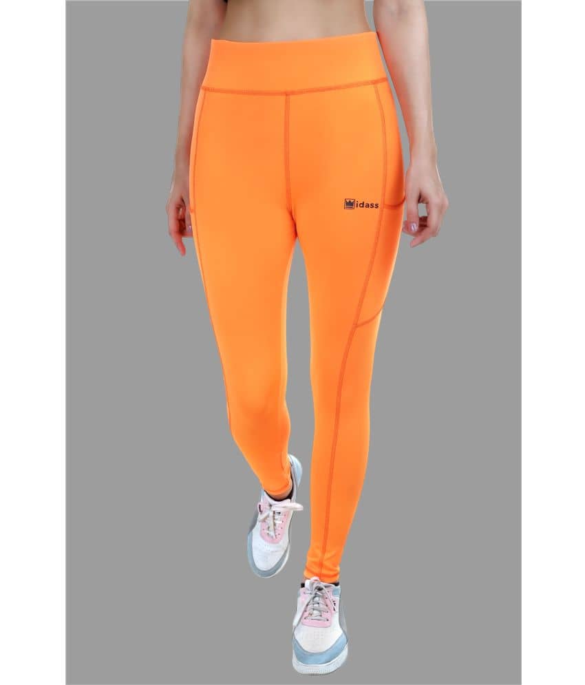IDASS - Lycra Slim Fit Orange Women's Tights ( Pack of 1 )