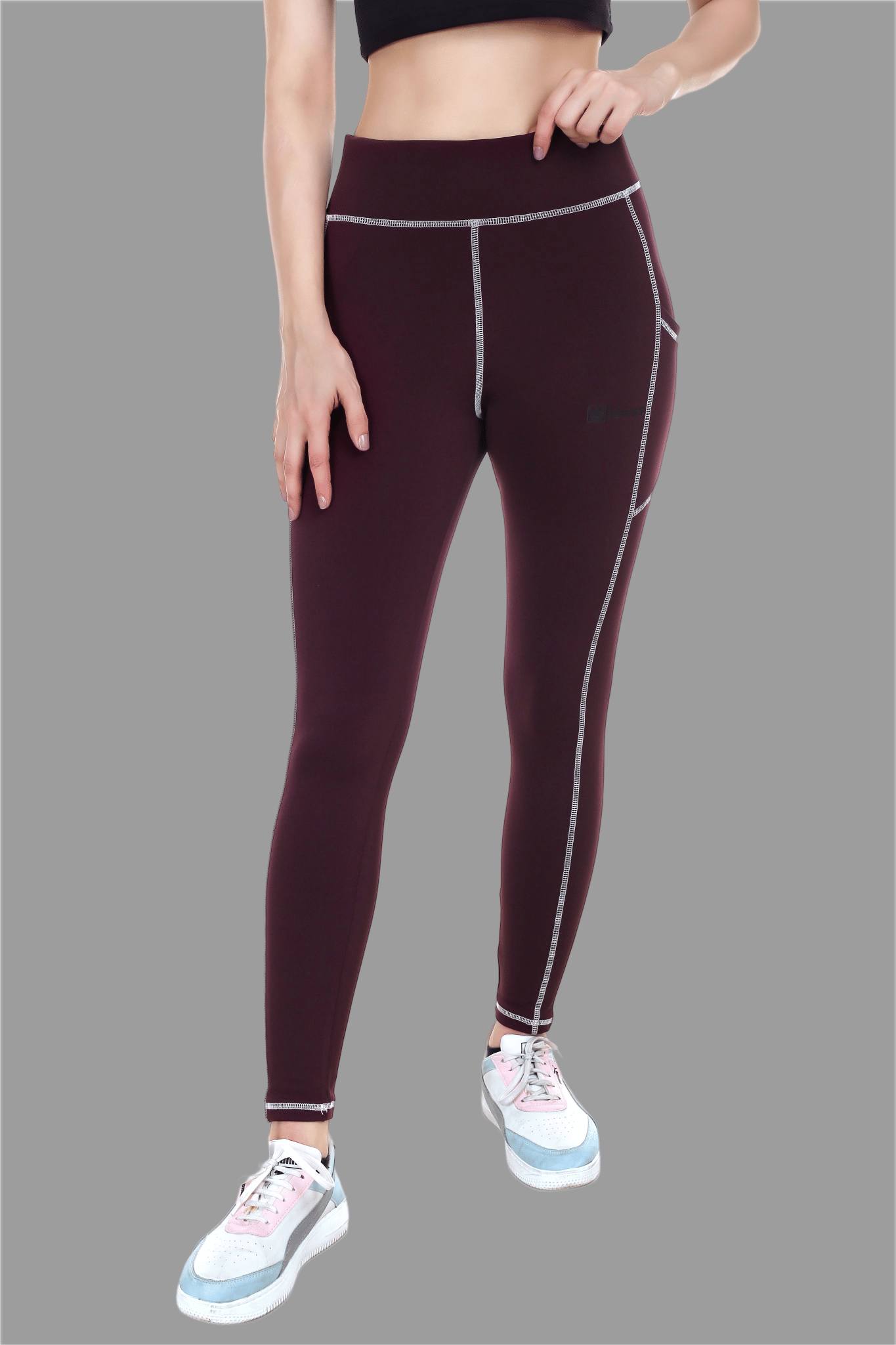 IDASS - Lycra Slim Fit Wine Women's Tights ( Pack of 1 )