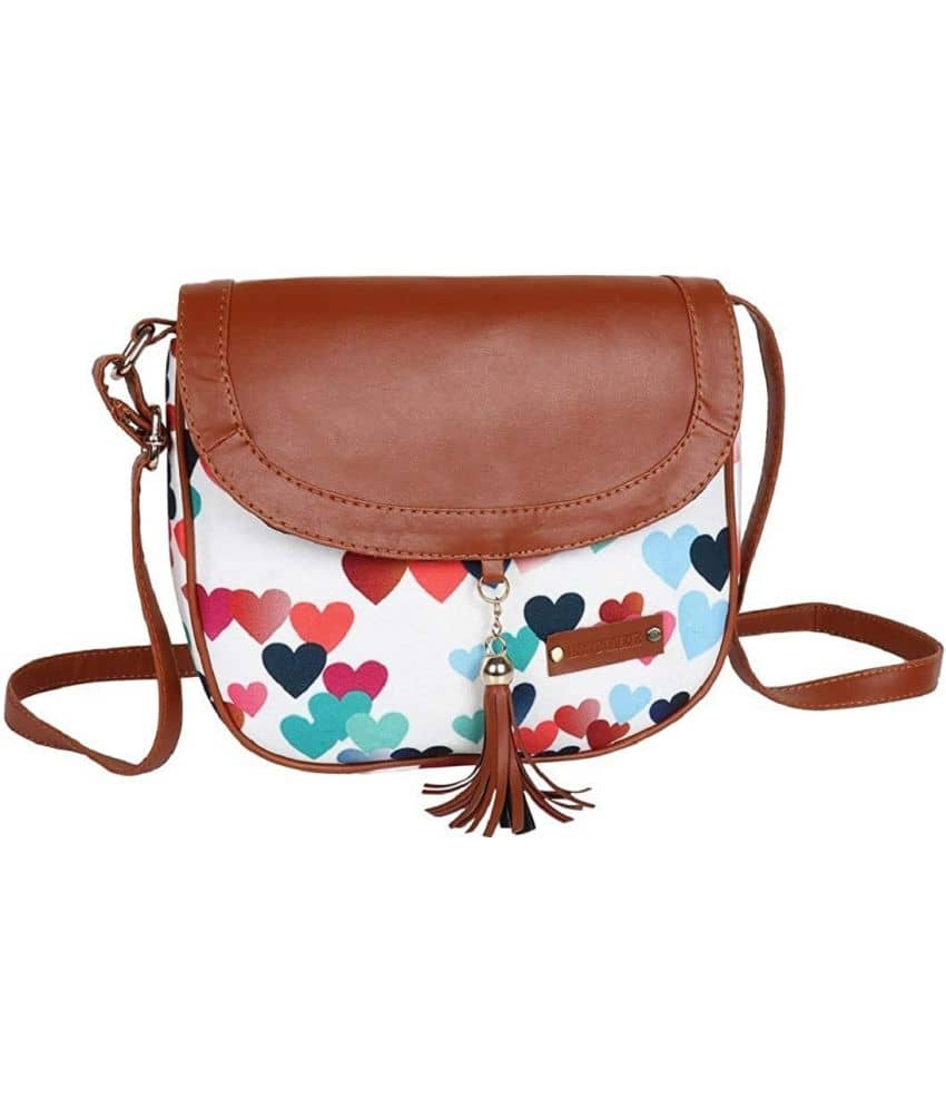 Lychee Bags Sling Bag Canvas Set of 1 ( White ) - Handbags | Buy online on ZillyBuy