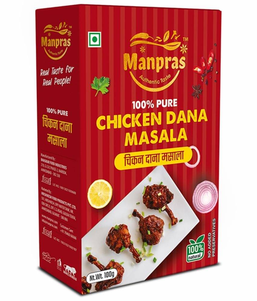     			MANPRAS CHICKEN DANA MASALA 100GM [ PACK OF 3 ] Masala 100 gm
