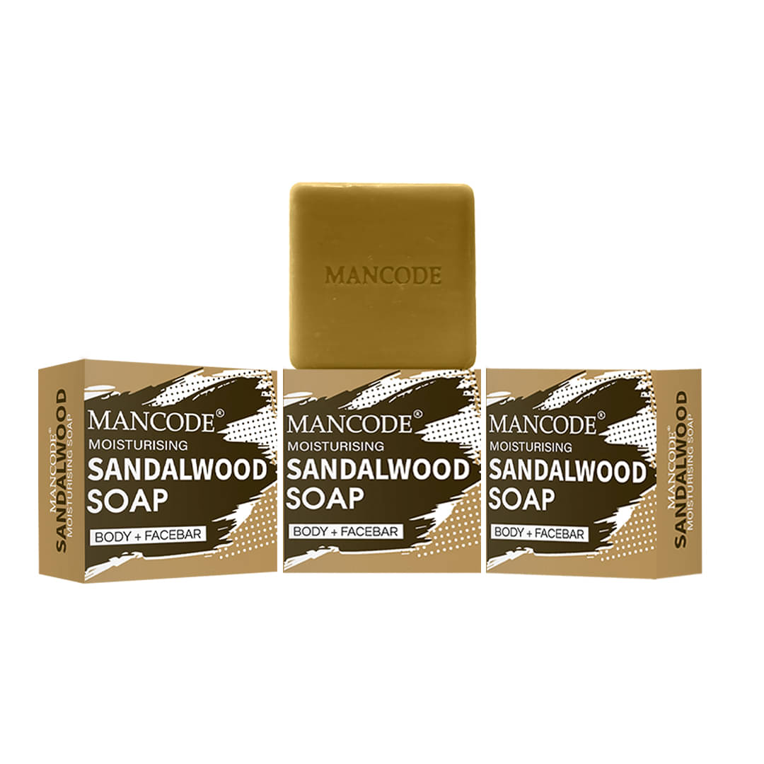 Mancode Sandalwood Soap for Men , Anti Bacterial , Natural Herbs , Bathing Soap,125 gm (Pack of 3) Mancode Sandalwood Soap for Men , Anti Bacterial , Natural Herbs , Bathing Soap,125 gm (Pack of 3)