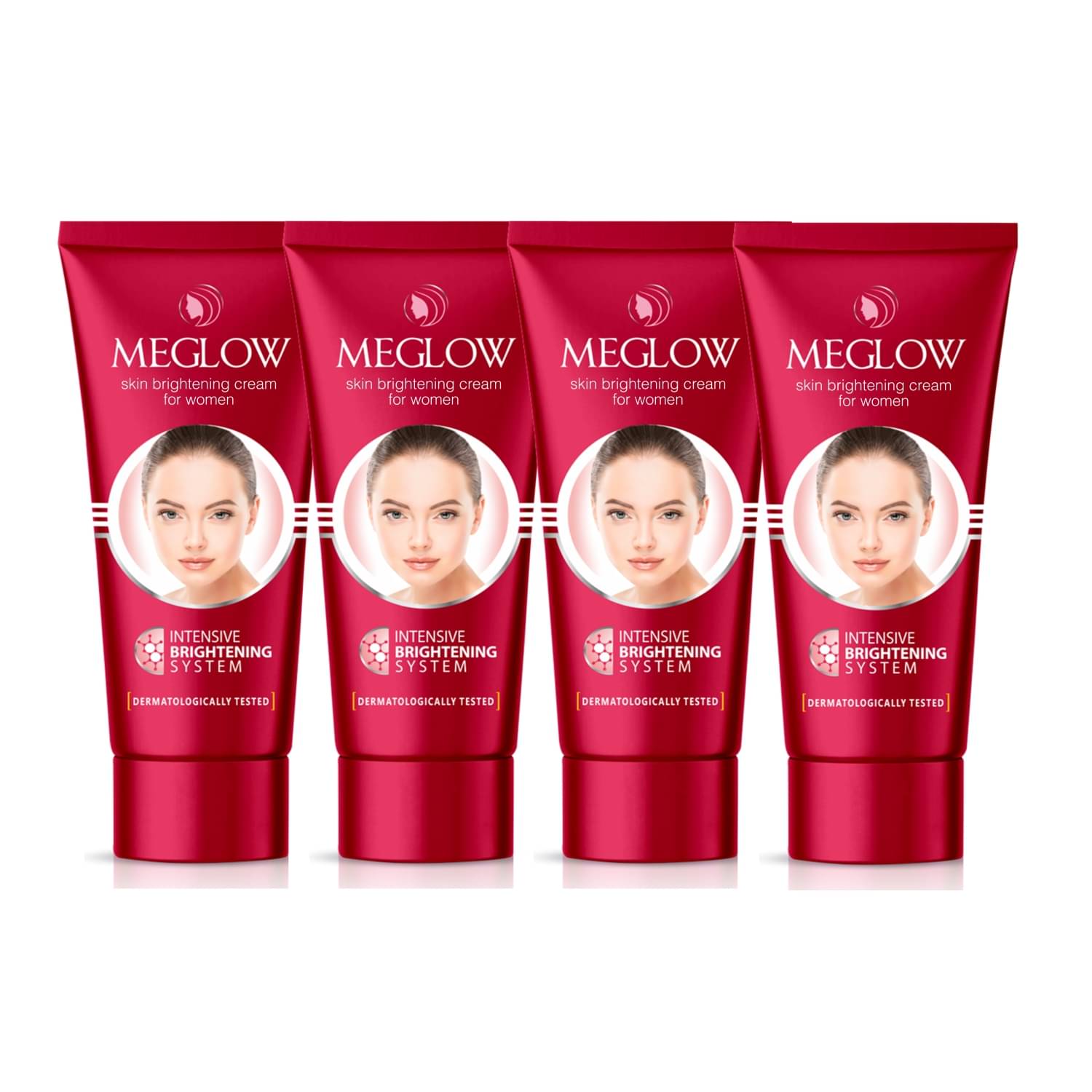     			Meglow Women Skin Brightening Cream With Enriched with Aloe Vera, Cucumber Extracts 50g (Pack Of 4)