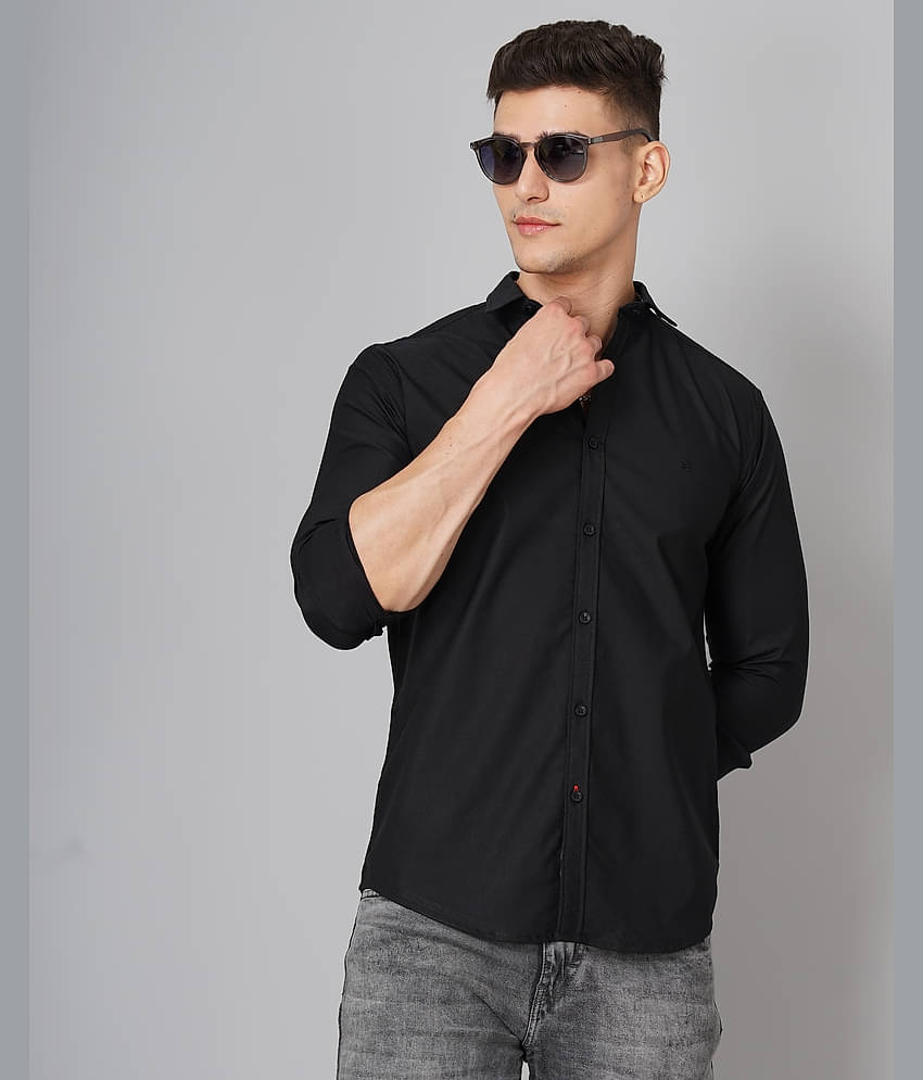 Paul Street - Black 100% Cotton Slim Fit Men's Casual Shirt ( Pack of 1 )