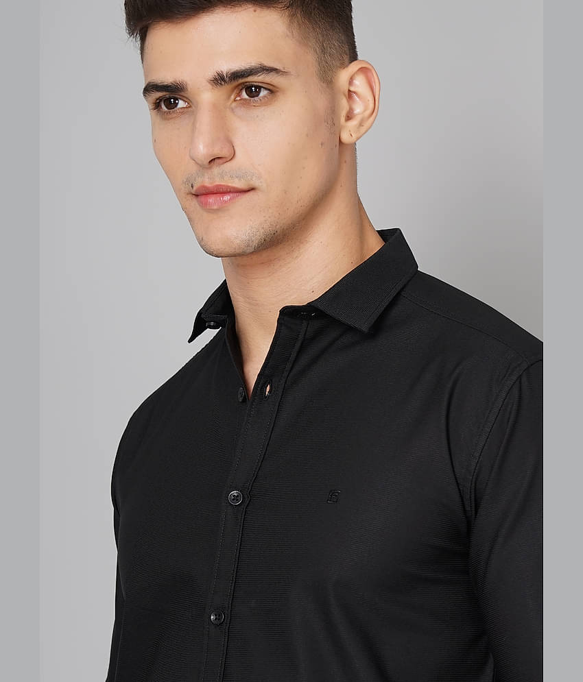 Paul Street - Black 100% Cotton Slim Fit Men's Casual Shirt ( Pack of 1 )