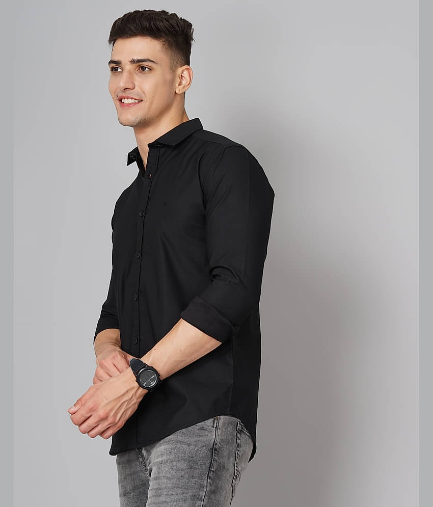 Paul Street - Black 100% Cotton Slim Fit Men's Casual Shirt ( Pack of 1 )