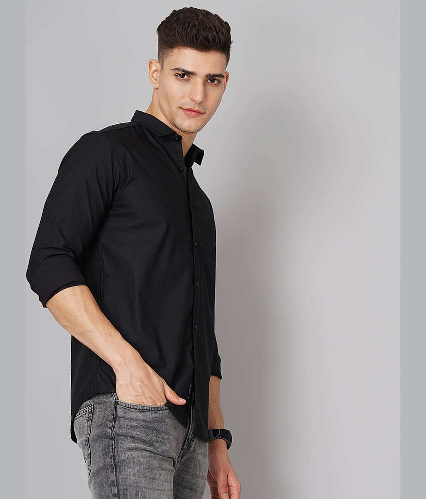 Paul Street - Black 100% Cotton Slim Fit Men's Casual Shirt ( Pack of 1 )