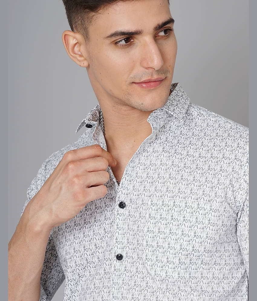 Paul Street - White 100% Cotton Slim Fit Men's Casual Shirt ( Pack of 1 )