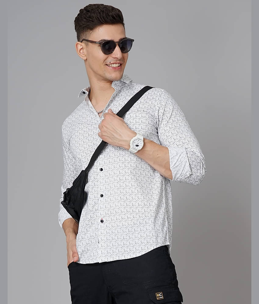 Paul Street - White 100% Cotton Slim Fit Men's Casual Shirt ( Pack of 1 )