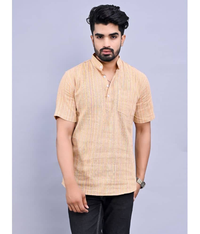 QuaClo - Brown Cotton Men's Regular Kurta ( Pack of 1 ) - Kurtas & Kurta Sets | Buy online on ZillyBuy