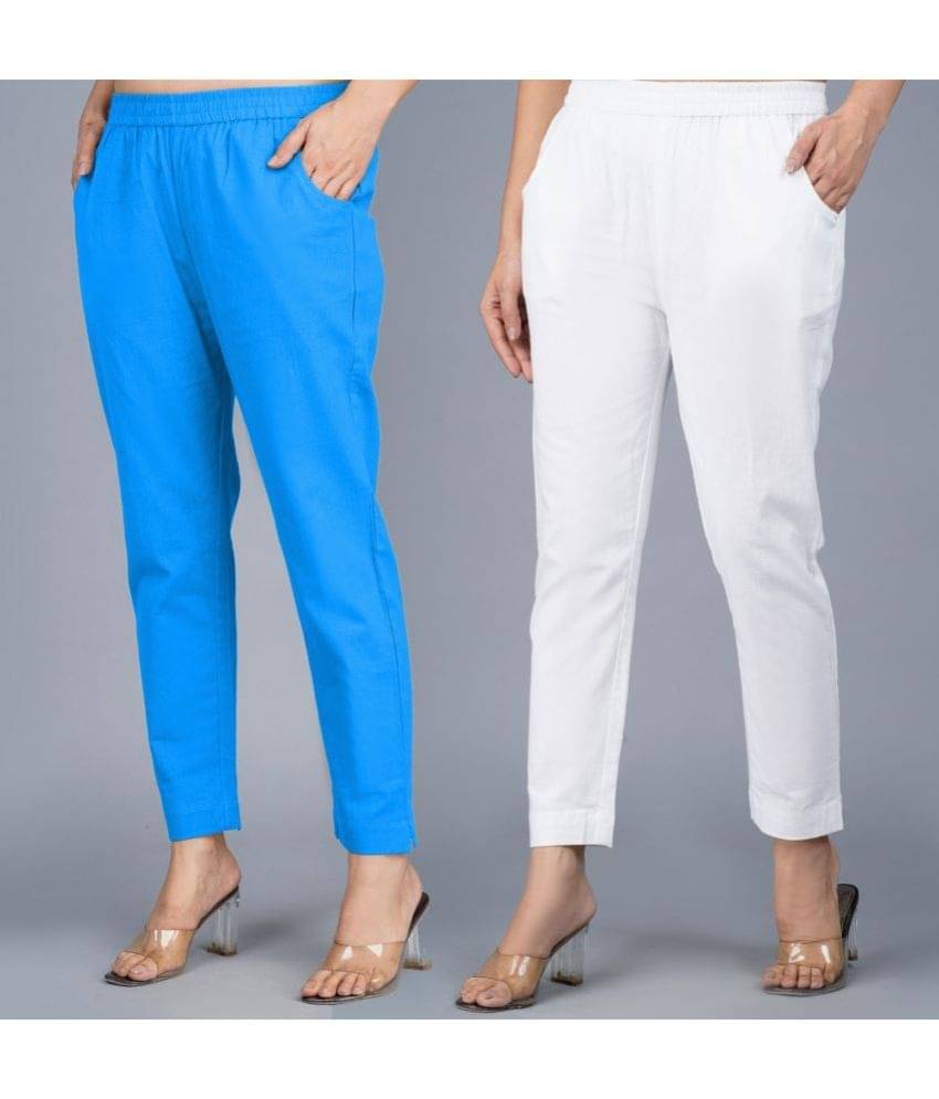     			QuaClo - Multicolor Cotton Regular Women's Casual Pants ( Pack of 2 )