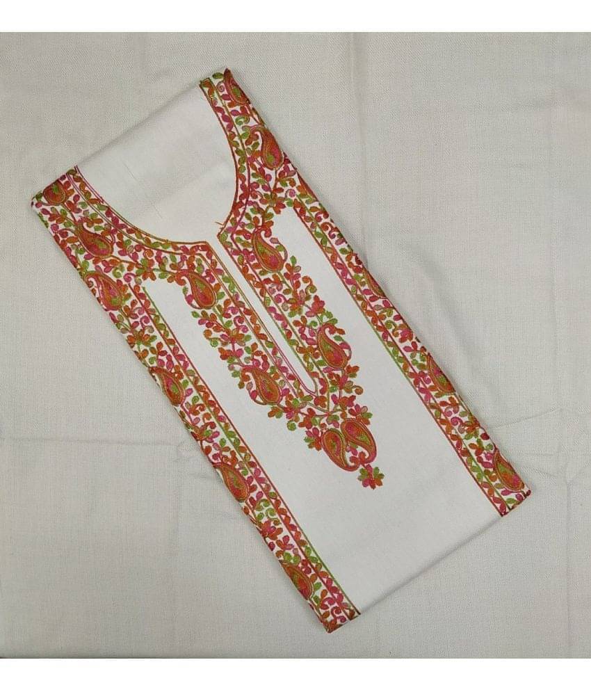 Soul Essence - Unstitched White Woollen Dress Material ( Pack of 1 ) Soul Essence - Unstitched White Woollen Dress Material ( Pack of 1 )