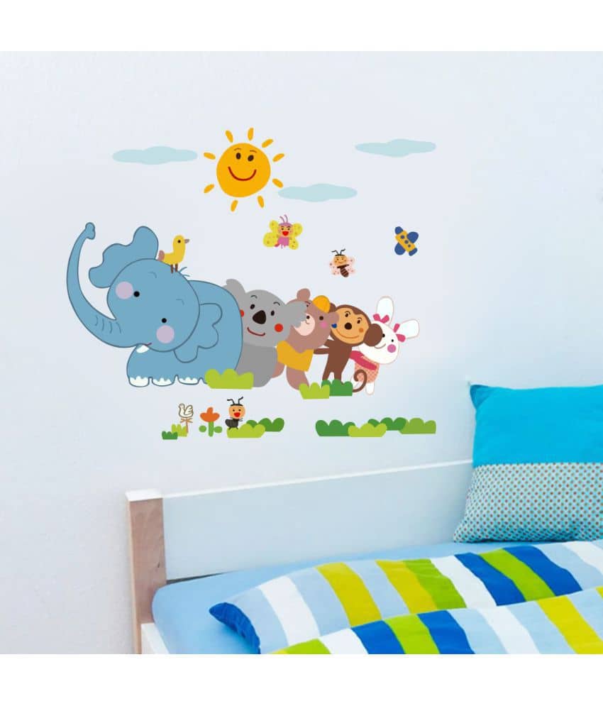 Sticker Studio Wall Sticker Animals ( 77 x 91 cms )