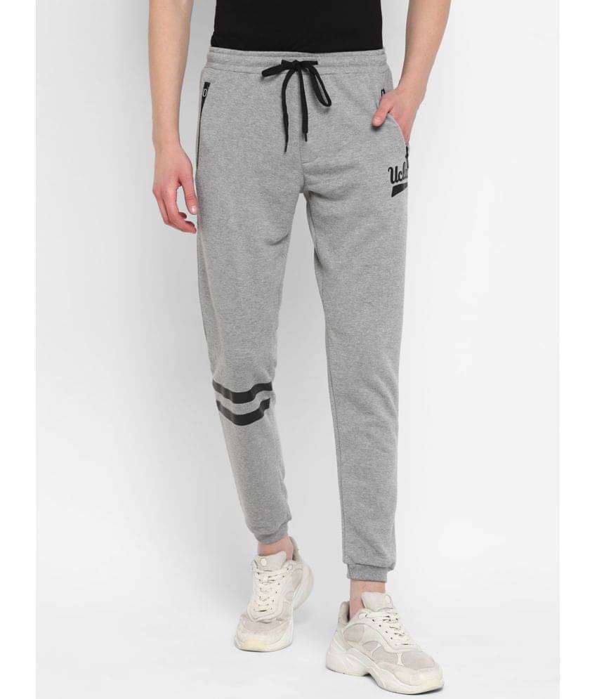     			UCLA - Grey Melange Cotton Blend Men's Sports Joggers ( Pack of 1 )