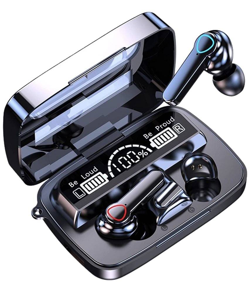     			VERONIC Power Bank Earbuds Bluetooth True Wireless (TWS) In Ear 45 Hours Playback Fast charging,Powerfull bass IPX4(Splash & Sweat Proof) Black