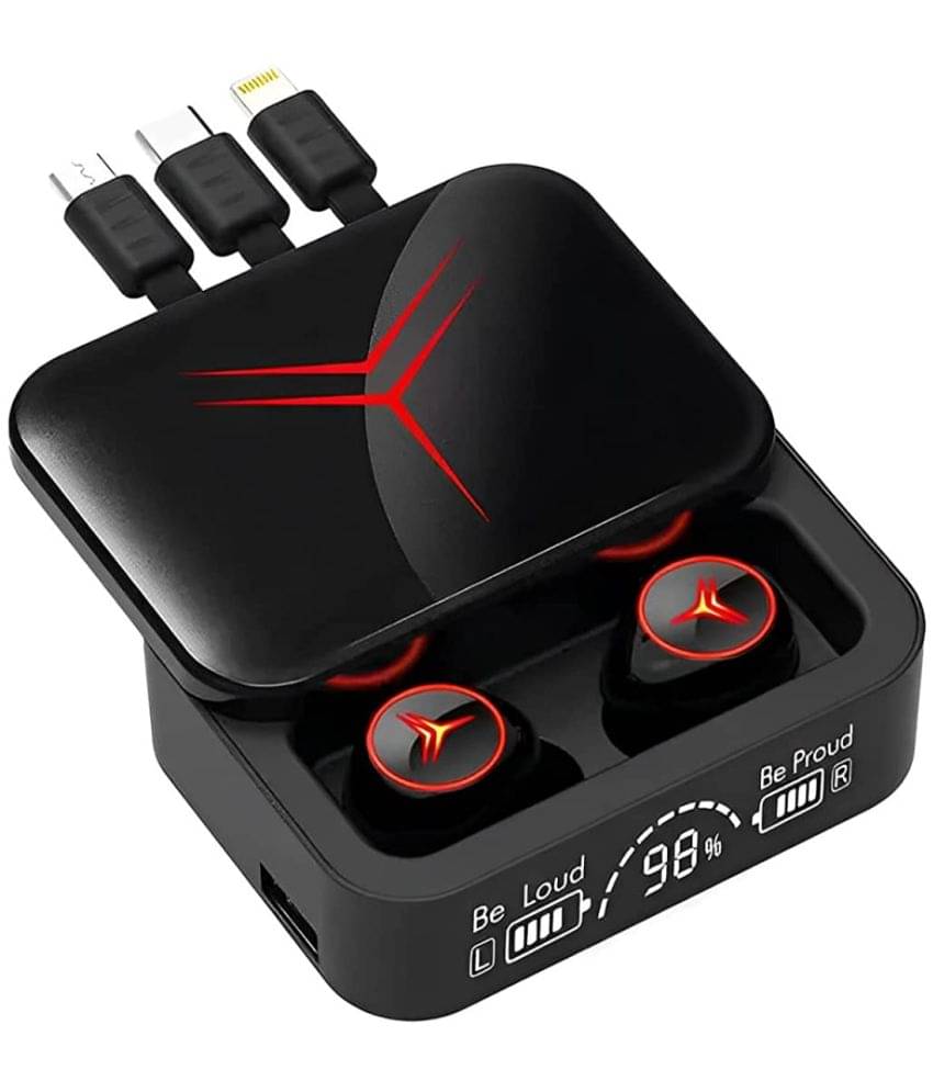     			VERONIC Power Bank Earbuds Bluetooth True Wireless (TWS) In Ear 65 Hours Playback Fast charging,Powerfull bass IPX4(Splash & Sweat Proof) Black