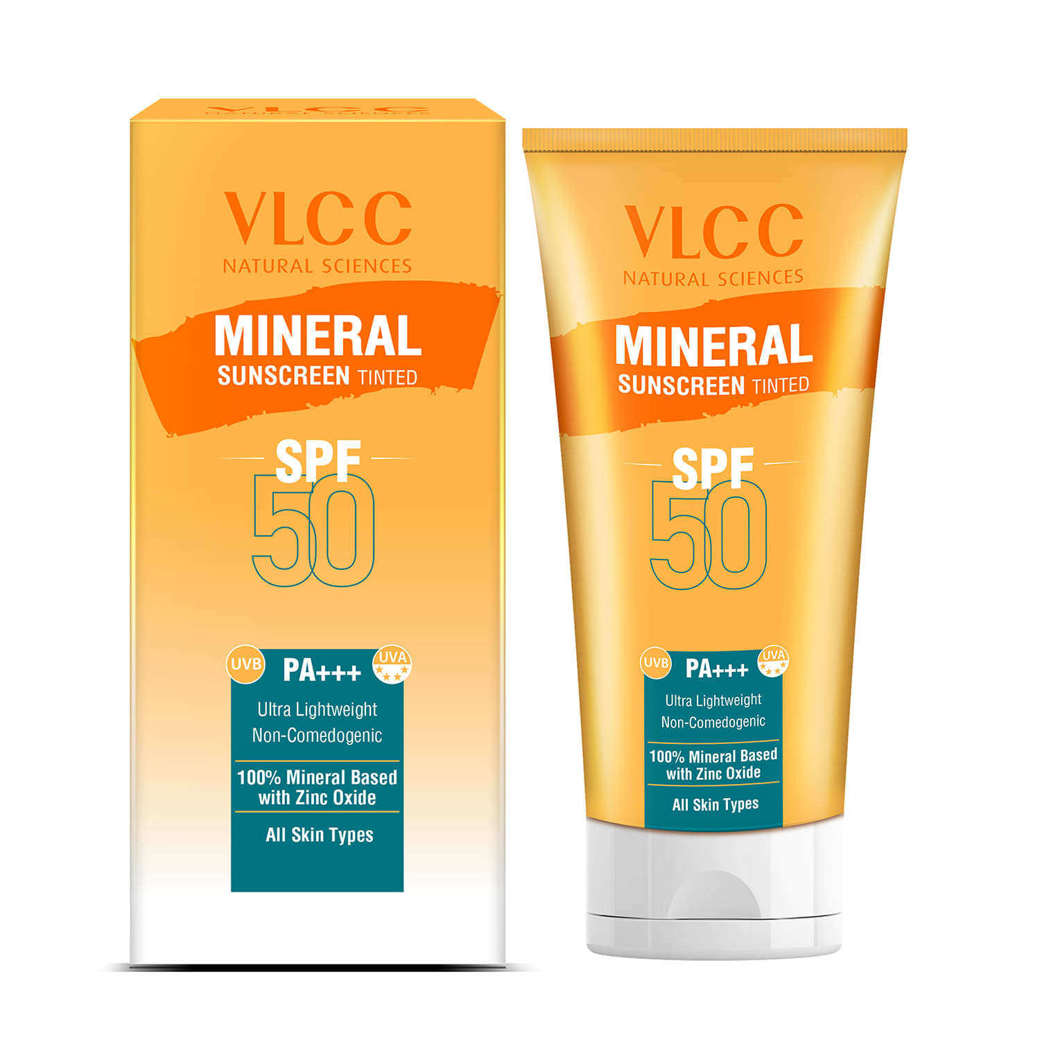     			Vlcc Mineral Sunscreen Tinted Spf 50 Pa+++Ultra Lightweight Non,Comedogenic,50G