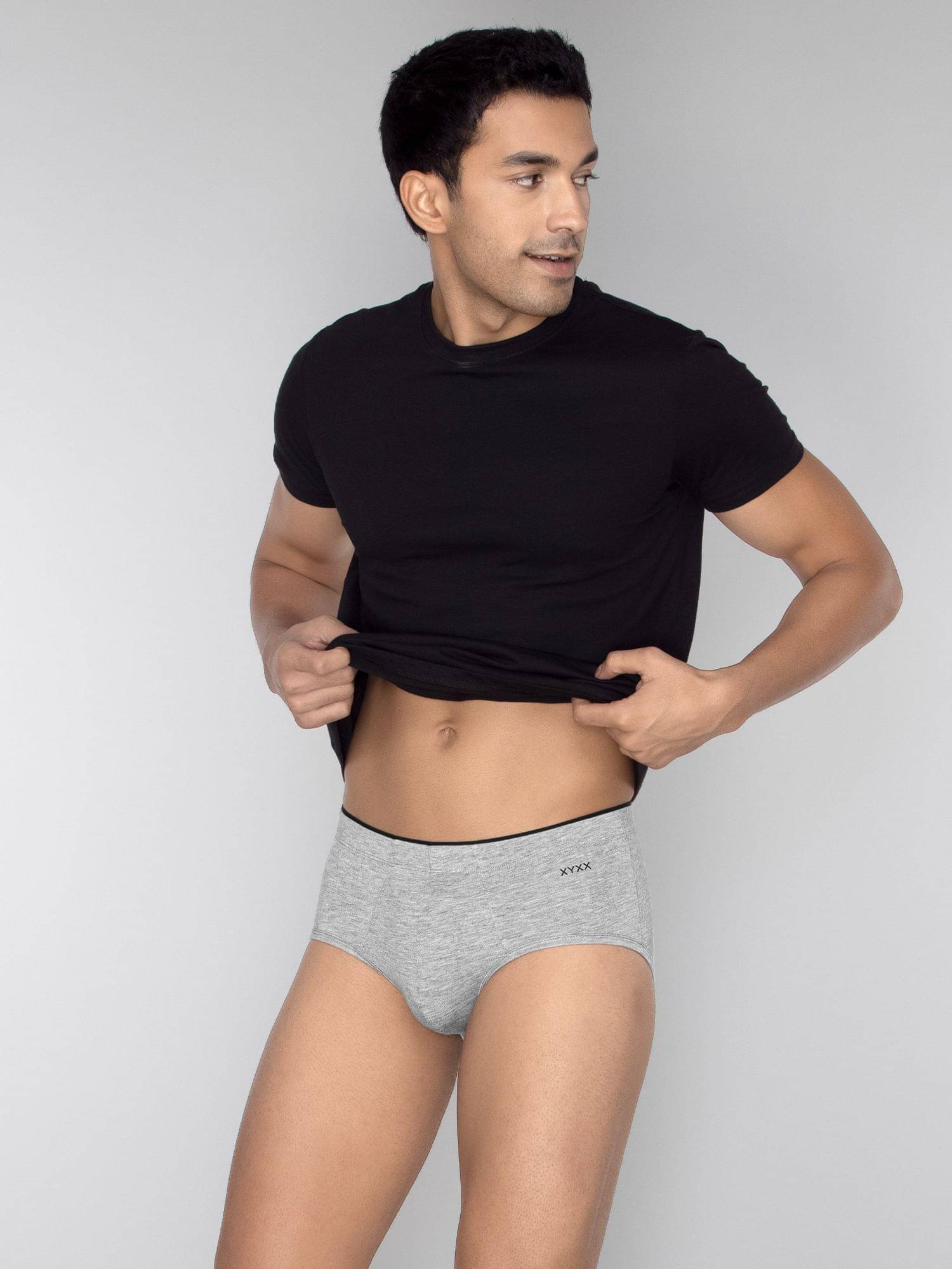     			XYXX Pack of 1 Modal Briefs For Men's ( Light Grey )