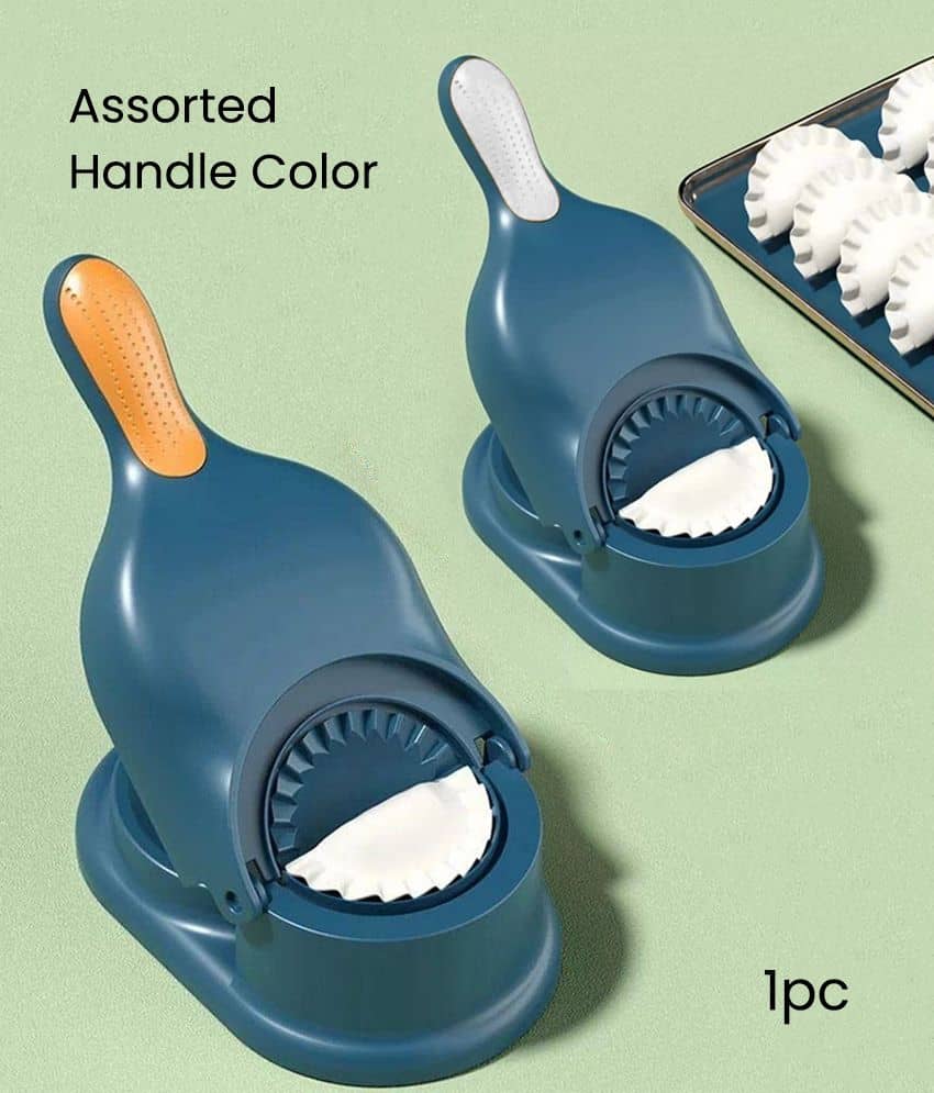 iview kitchenware Manual Handy 2 in 1 Dumpling / Momos / Ghughra & Gujiya Maker (Plastic), Blue colour