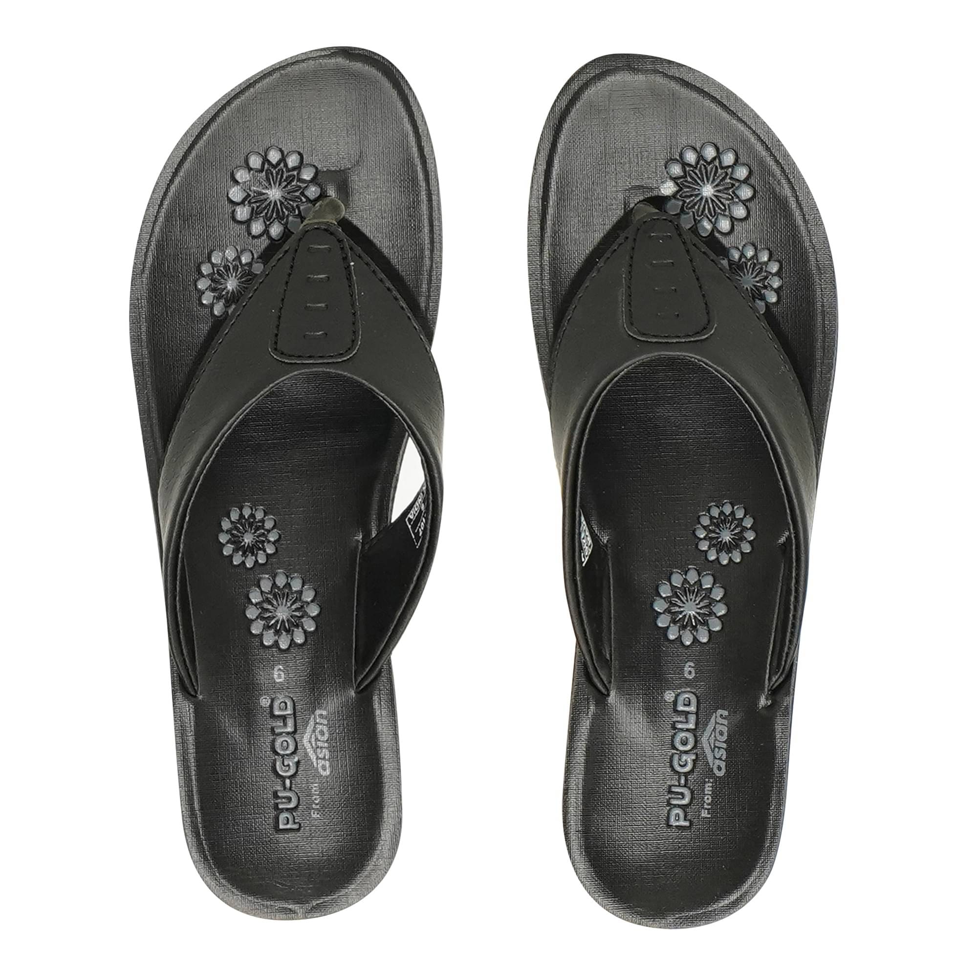     			ASIAN Black Women's Leather Slipper