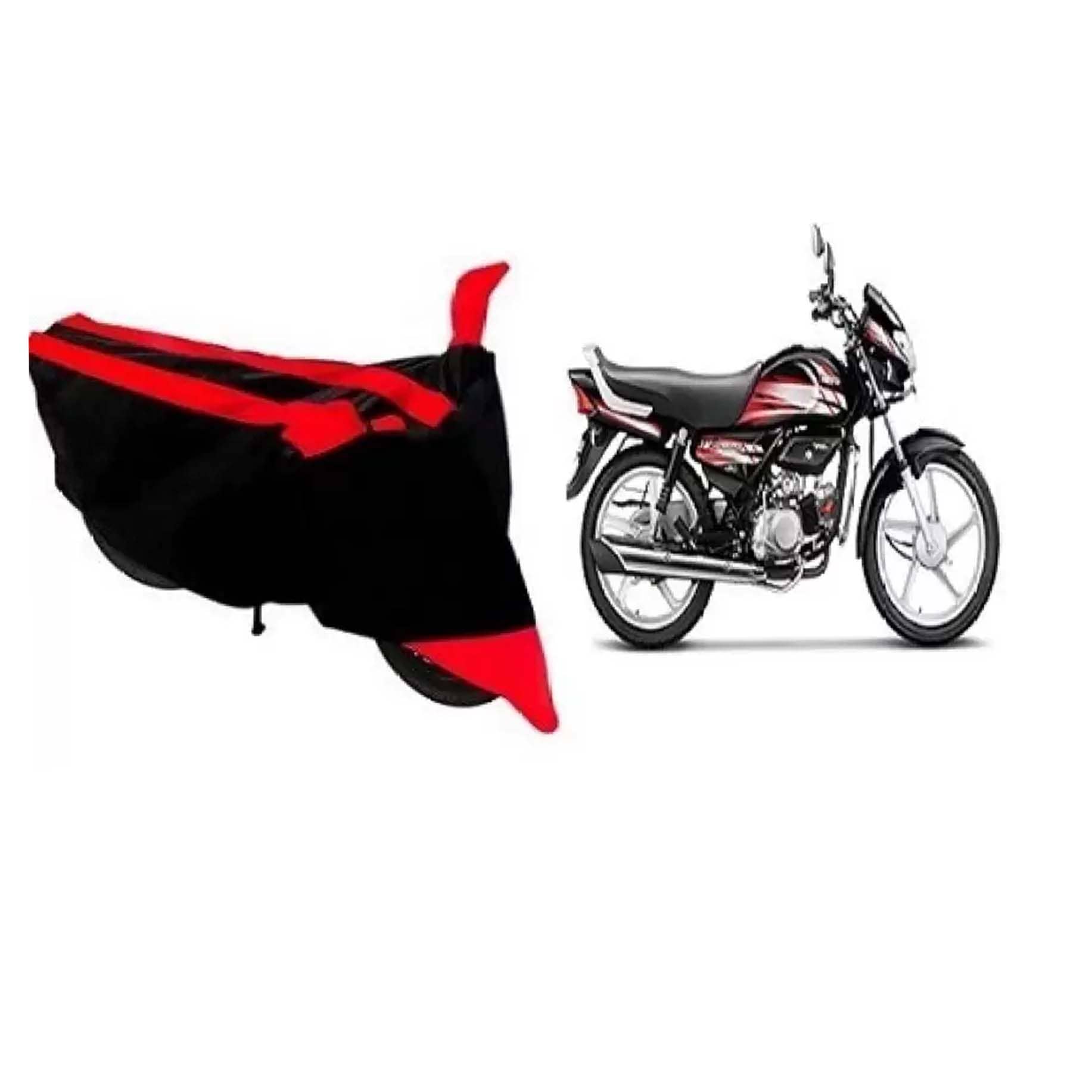 AutoRetail - Dust Proof Two Wheeler Polyster Cover With (Mirror Pocket) for TVS ( Pack of 1 ) , Multicolour