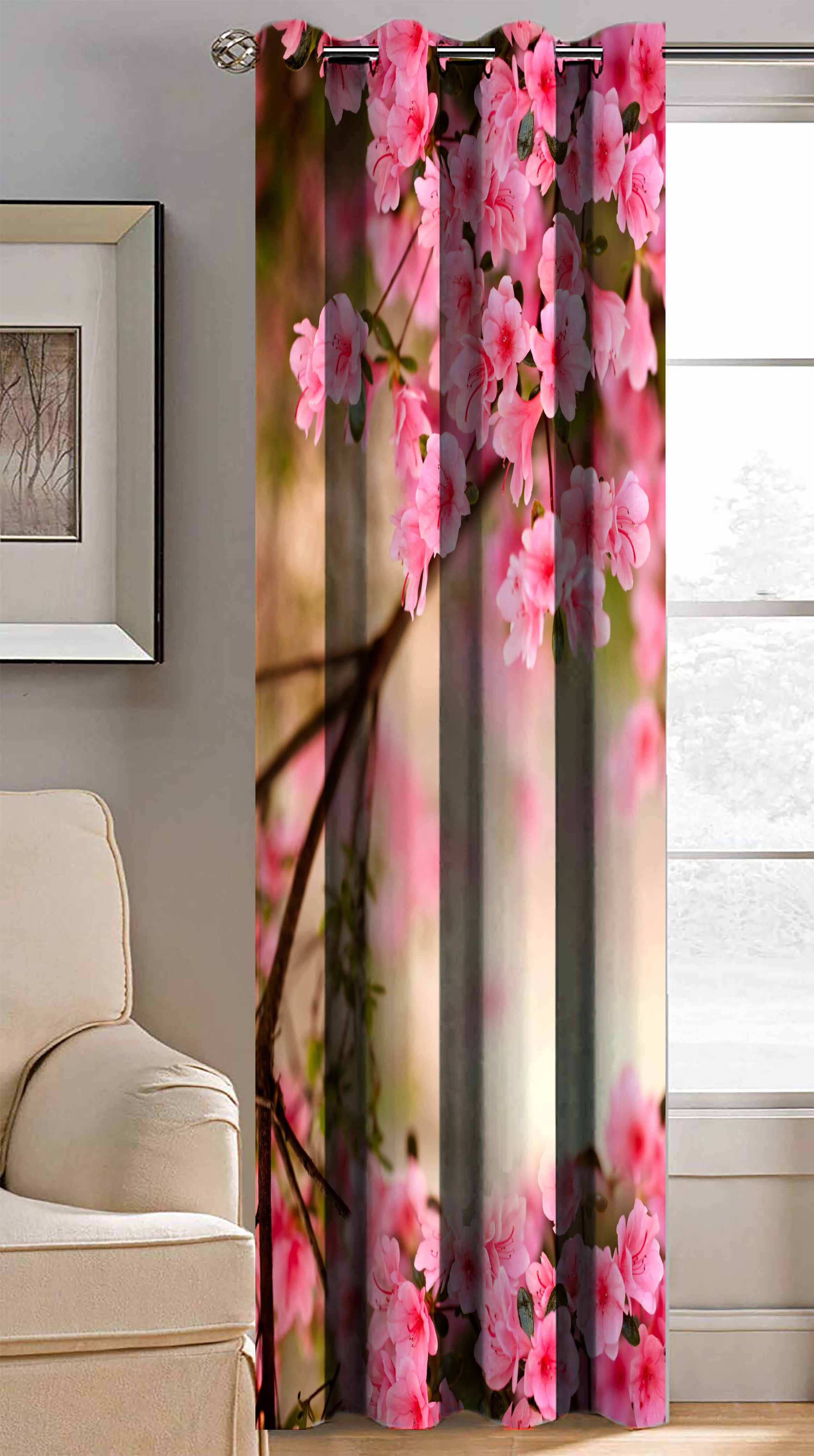 BELLA TRUE Abstract Printed Semi-Transparent Eyelet Curtain 5 ft ( Pack of 1 ) - Multicolor BELLA TRUE Abstract Printed Semi-Transparent Eyelet Curtain 5 ft ( Pack of 1 ) - Multicolor