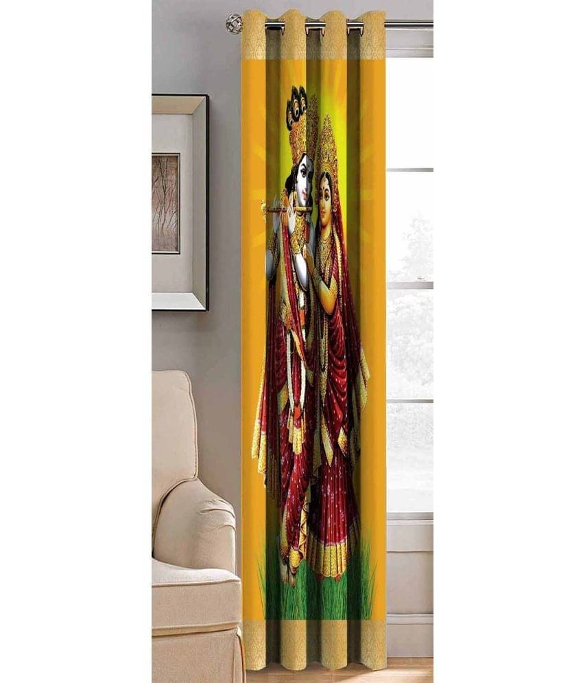 BELLA TRUE Abstract Printed Semi-Transparent Eyelet Curtain 9 ft ( Pack of 1 ) - Multicolor BELLA TRUE Abstract Printed Semi-Transparent Eyelet Curtain 9 ft ( Pack of 1 ) - Multicolor