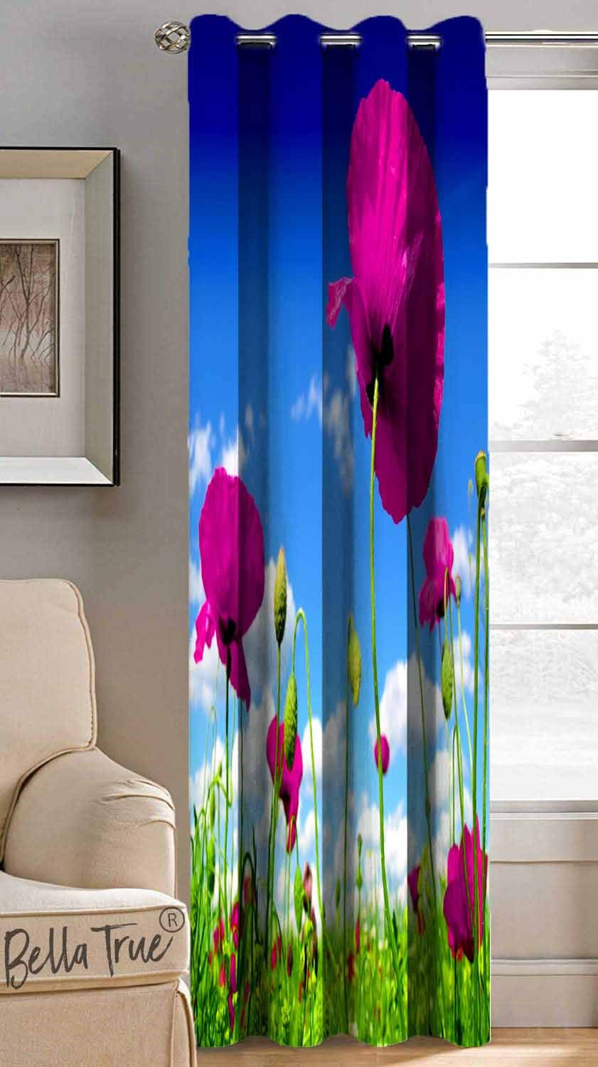 BELLA TRUE Abstract Printed Semi-Transparent Eyelet Curtain 5 ft ( Pack of 1 ) - Multicolor BELLA TRUE Abstract Printed Semi-Transparent Eyelet Curtain 5 ft ( Pack of 1 ) - Multicolor