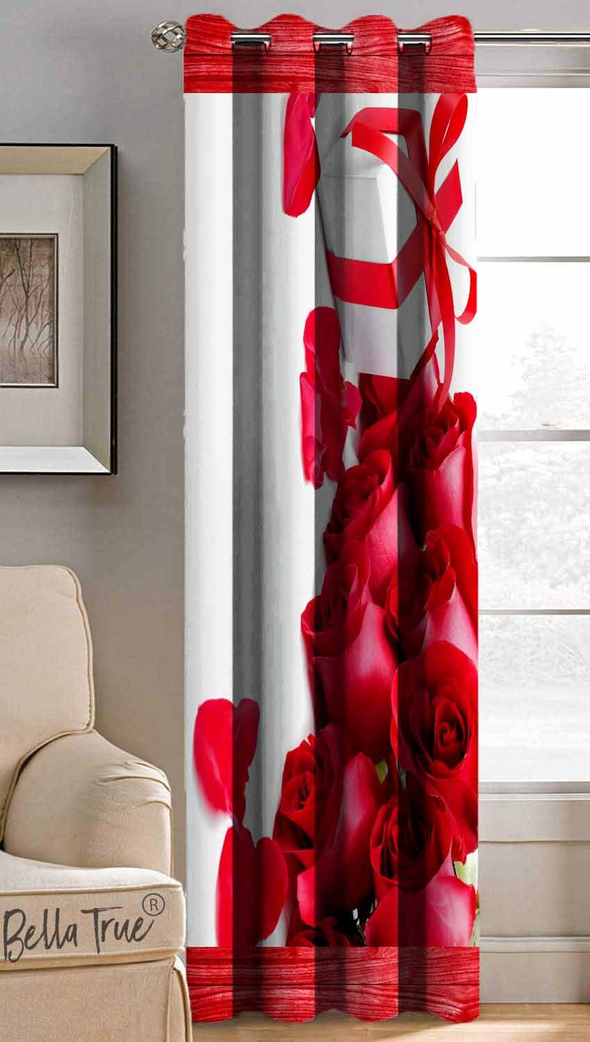 BELLA TRUE Abstract Printed Semi-Transparent Eyelet Curtain 5 ft ( Pack of 1 ) - Multicolor BELLA TRUE Abstract Printed Semi-Transparent Eyelet Curtain 5 ft ( Pack of 1 ) - Multicolor