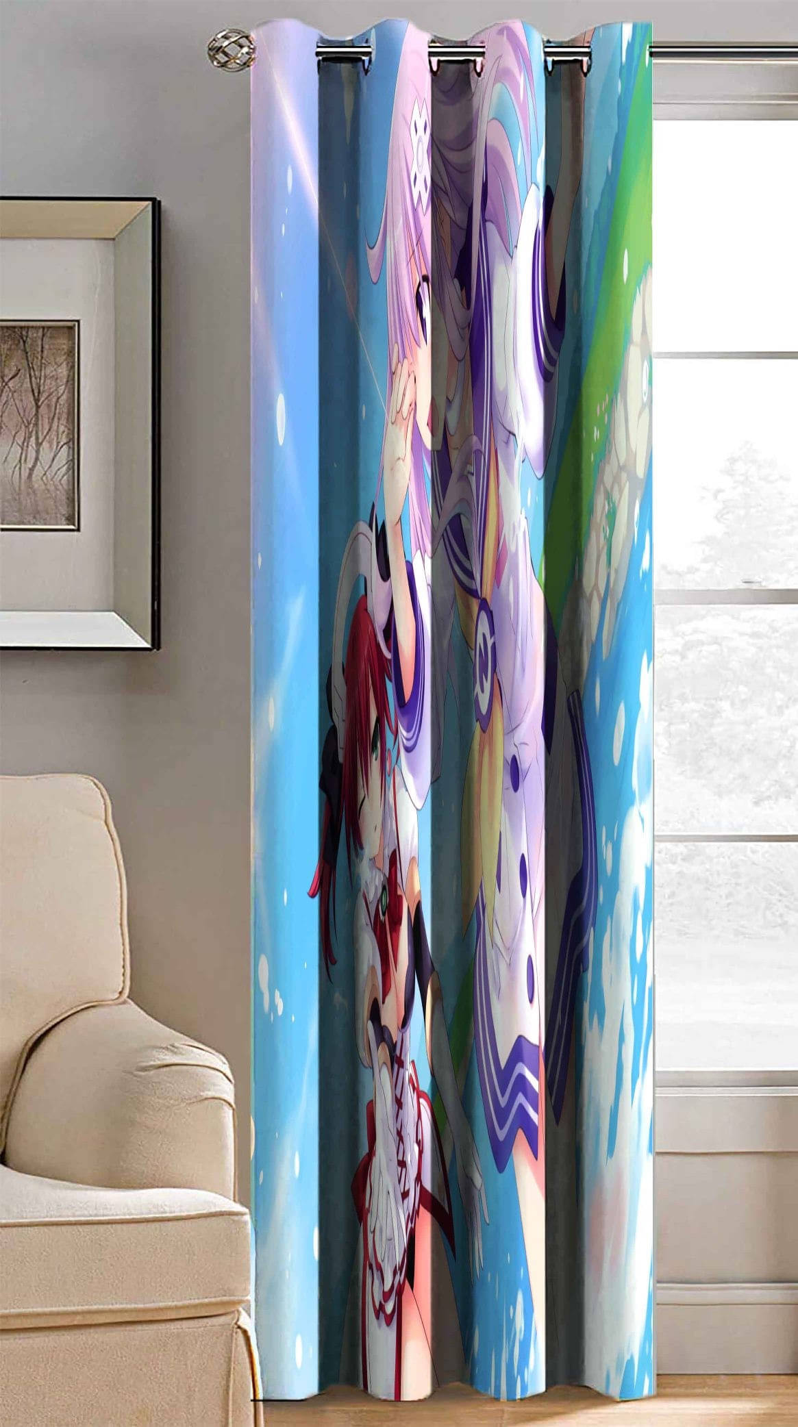 BELLA TRUE Abstract Printed Semi-Transparent Eyelet Curtain 5 ft ( Pack of 1 ) - Multicolor BELLA TRUE Abstract Printed Semi-Transparent Eyelet Curtain 5 ft ( Pack of 1 ) - Multicolor